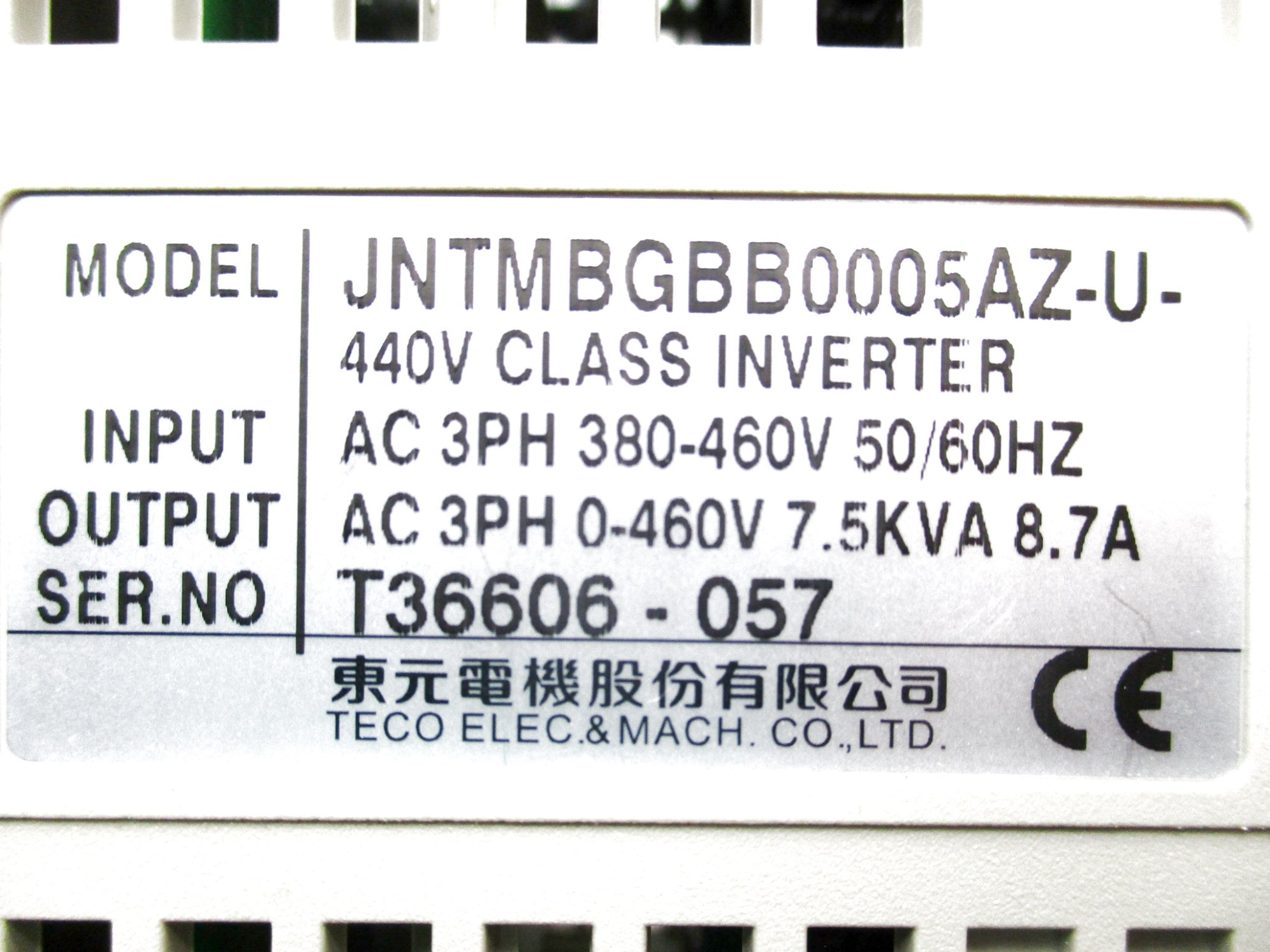 TECO JNTMBGBB0005AZ-U- NSNP