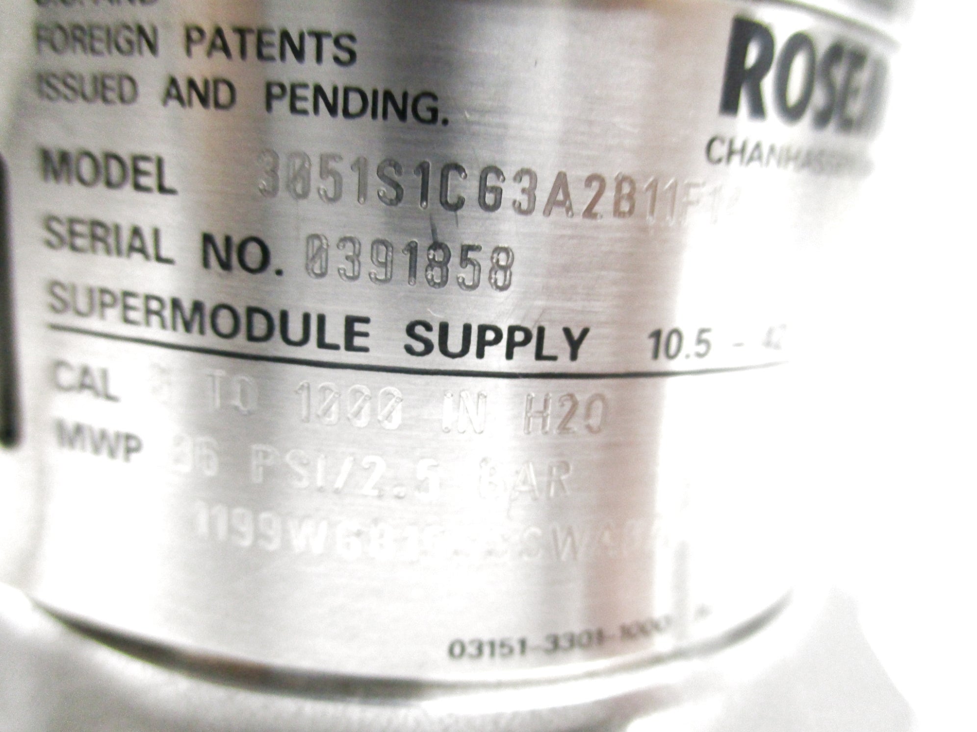 ROSEMOUNT 3051S1CG3A2B11F1AA01B4M5GE NSNP
