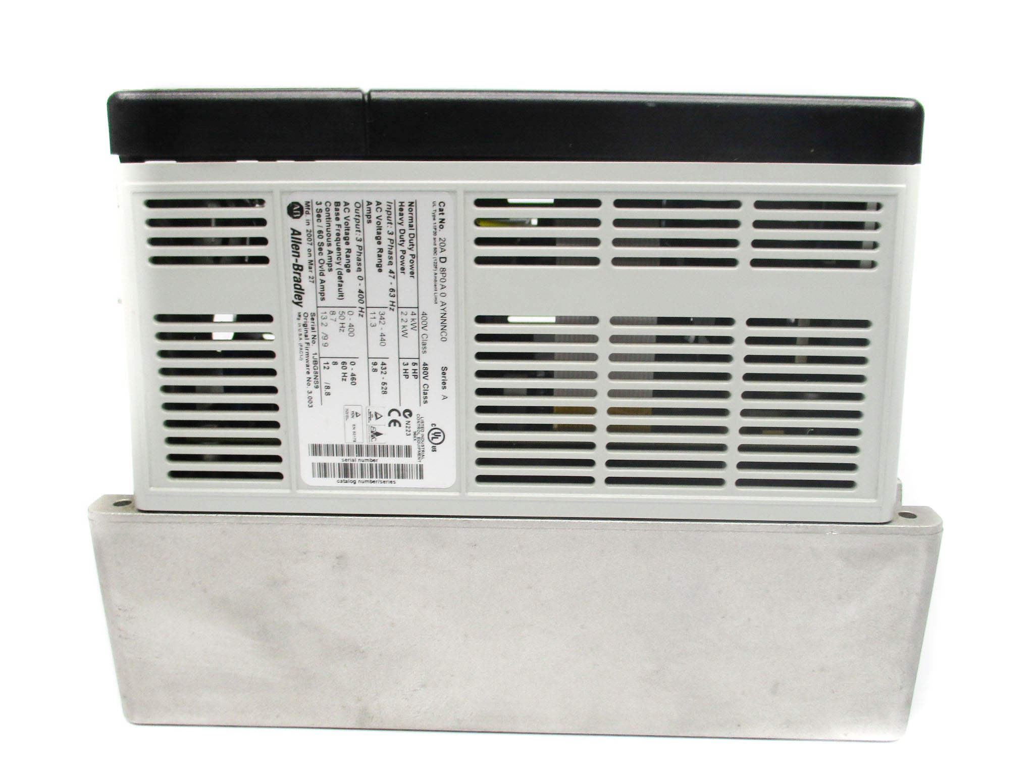 ALLEN BRADLEY 20AD8P0A0AYNNNC0 SER. A F/W 3.003 UNMP