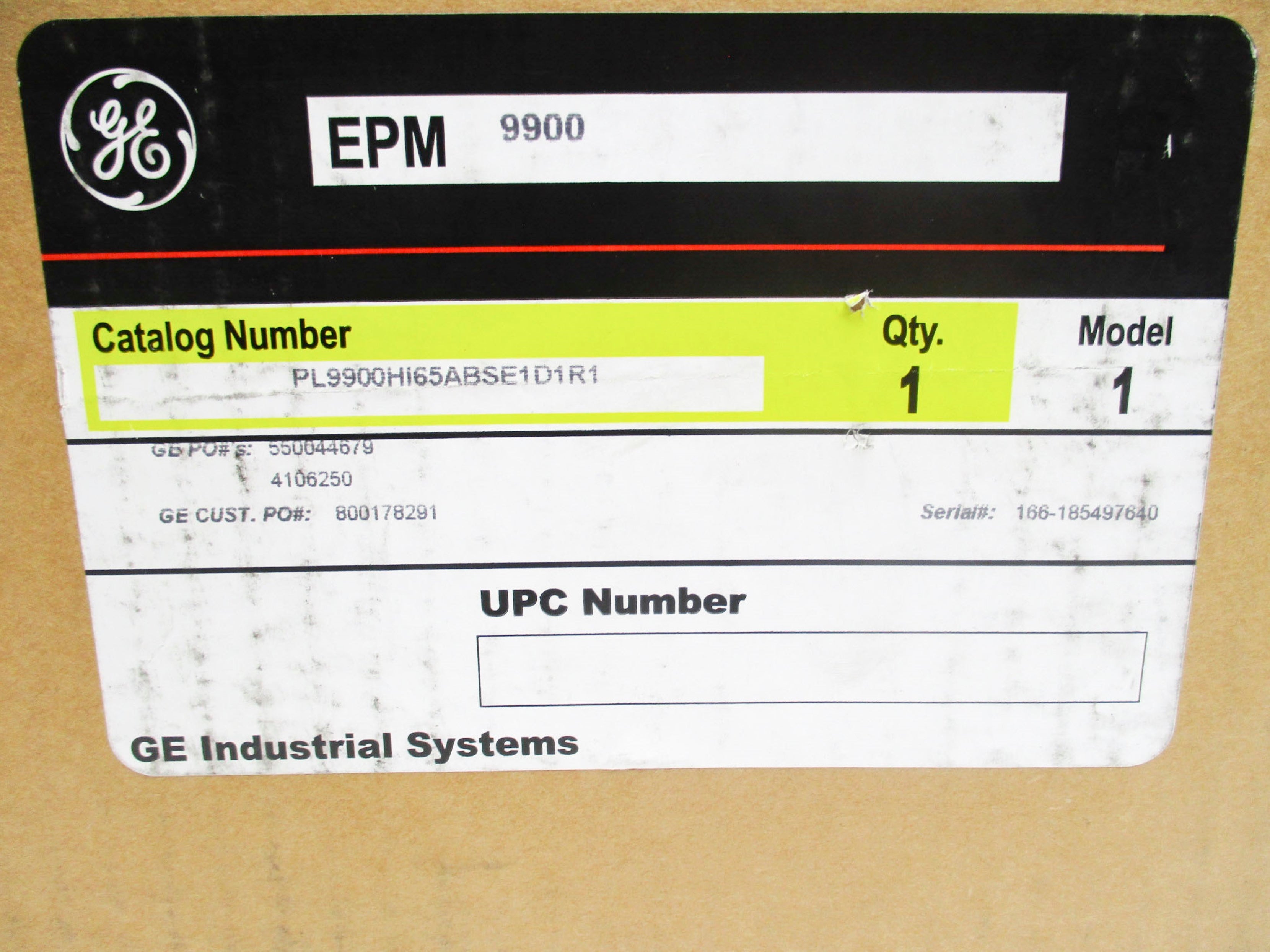 GENERAL ELECTRIC EPM9900 PL9900HI65ABSE1D1R1 NSMP