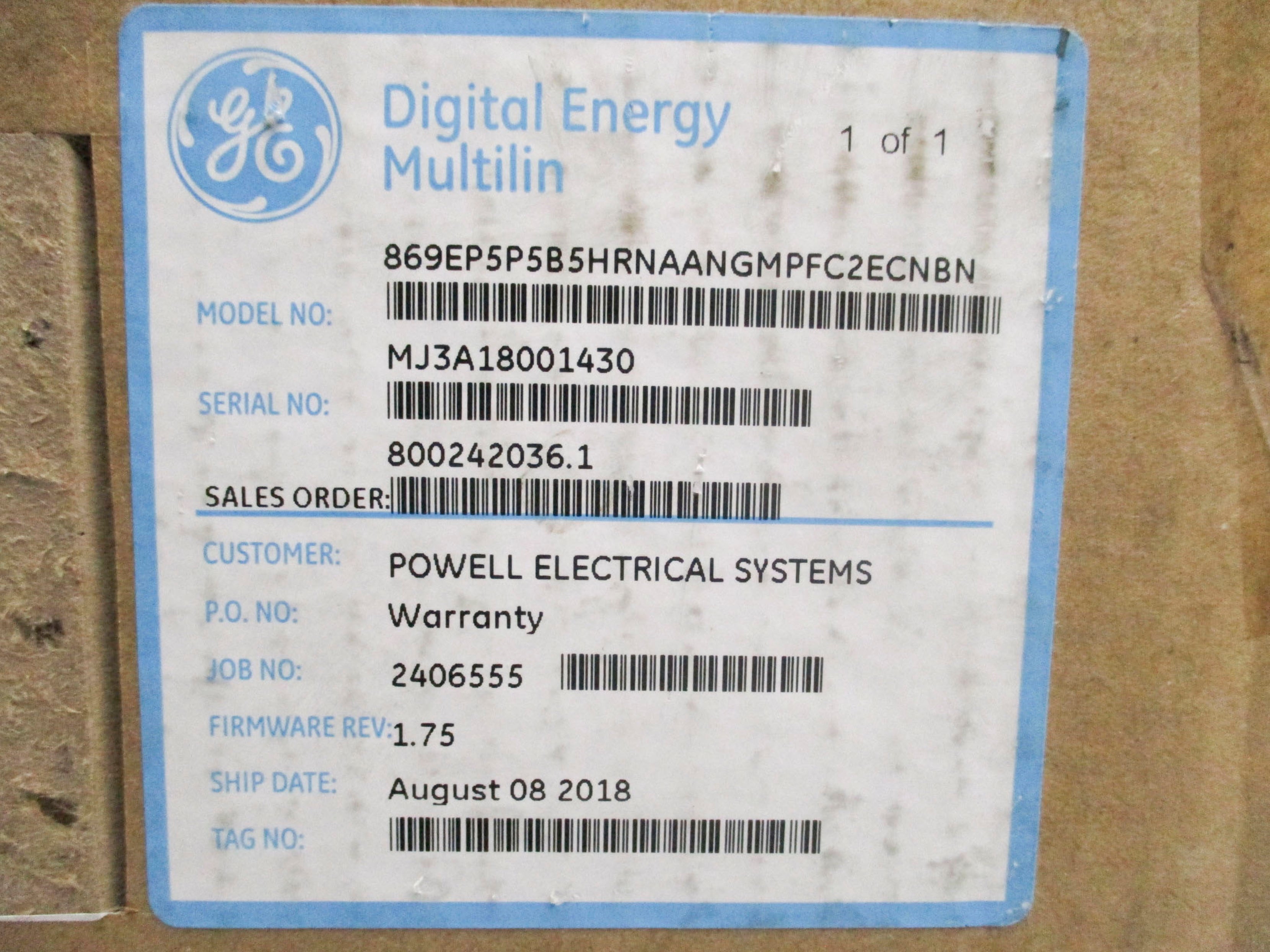 GENERAL ELECTRIC 869-EP5P5B5HRNAANGMPFC2ECNBN NSMP
