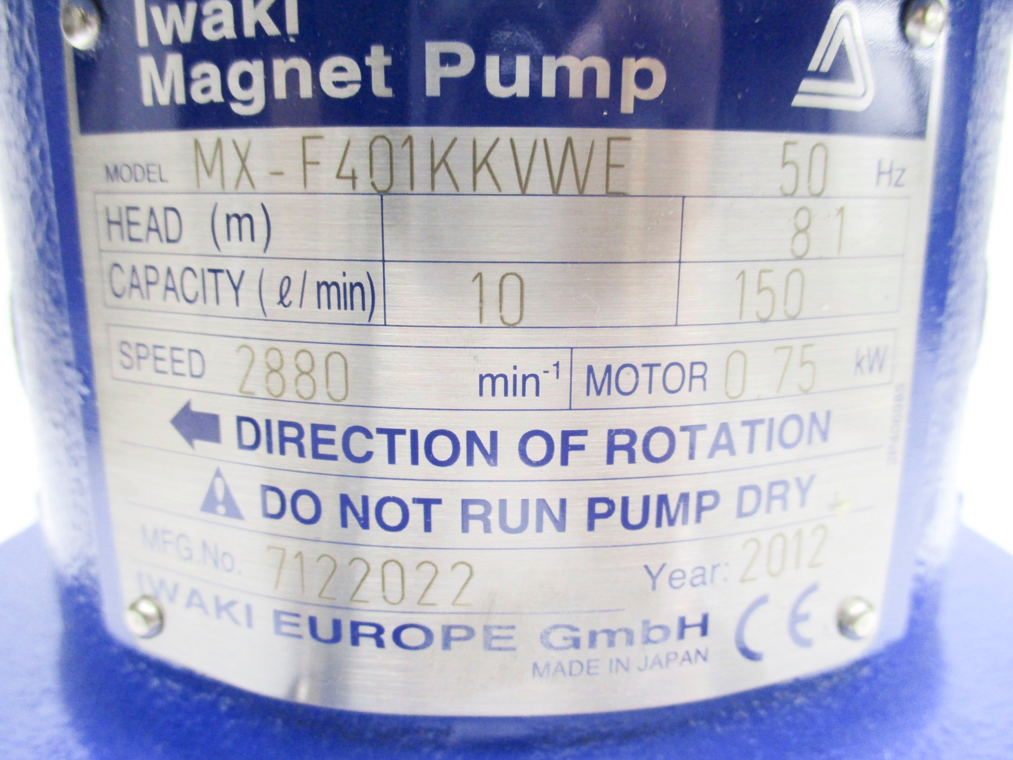 IWAKI MX-F401KKVWE UNMP