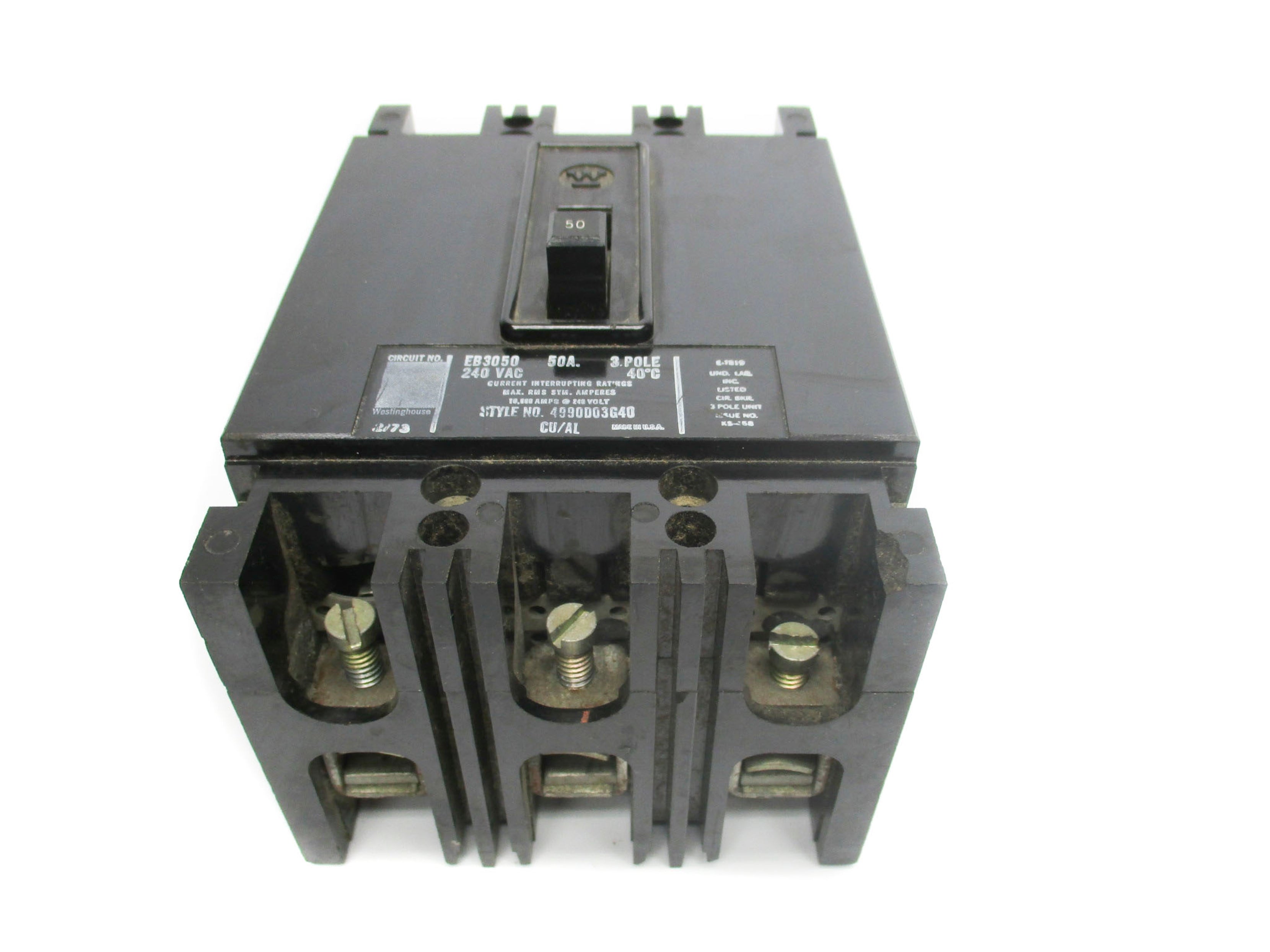 WESTINGHOUSE EB3050 50A 240VAC UNMP