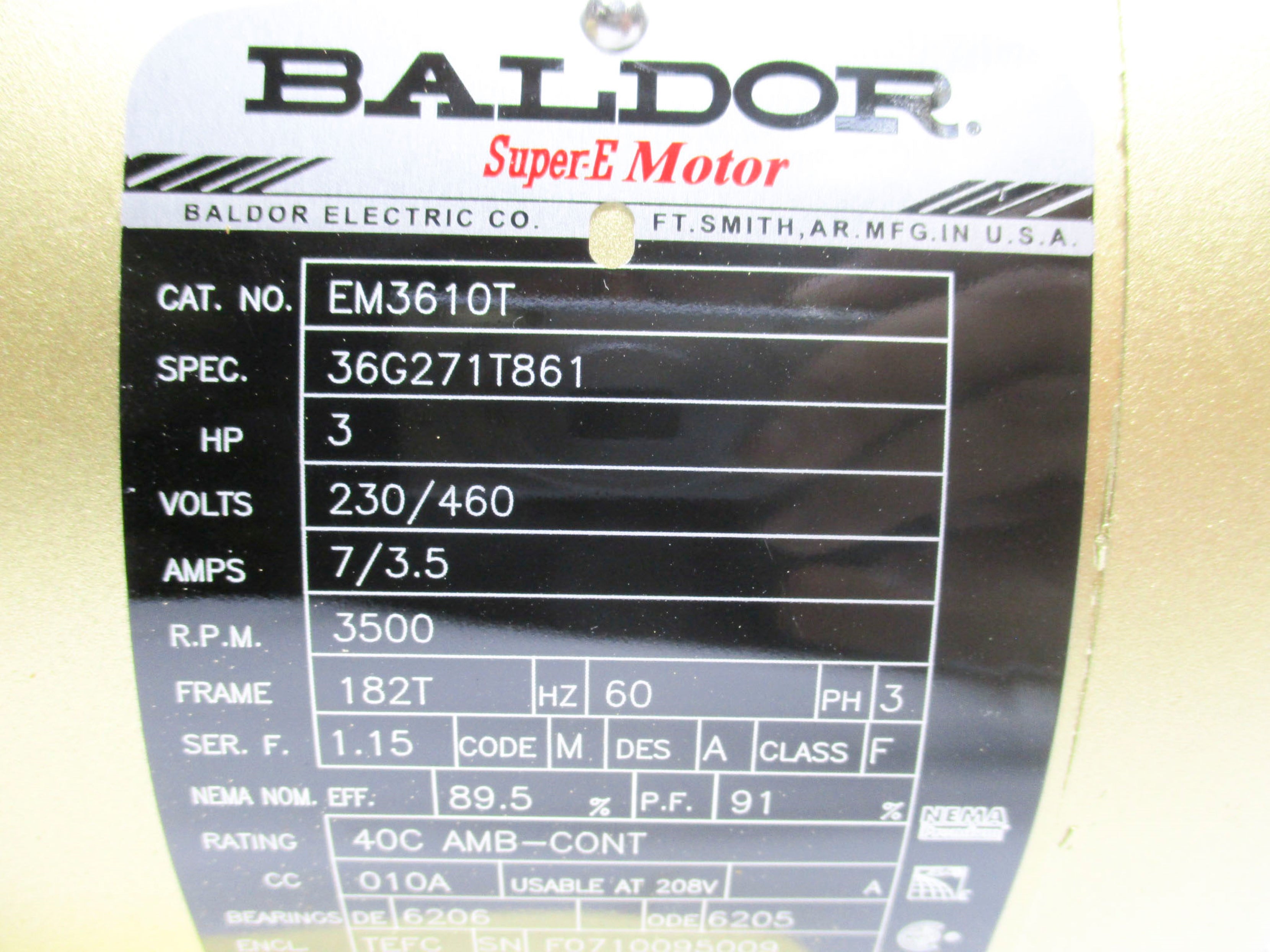 BALDOR EM3610T NSNP