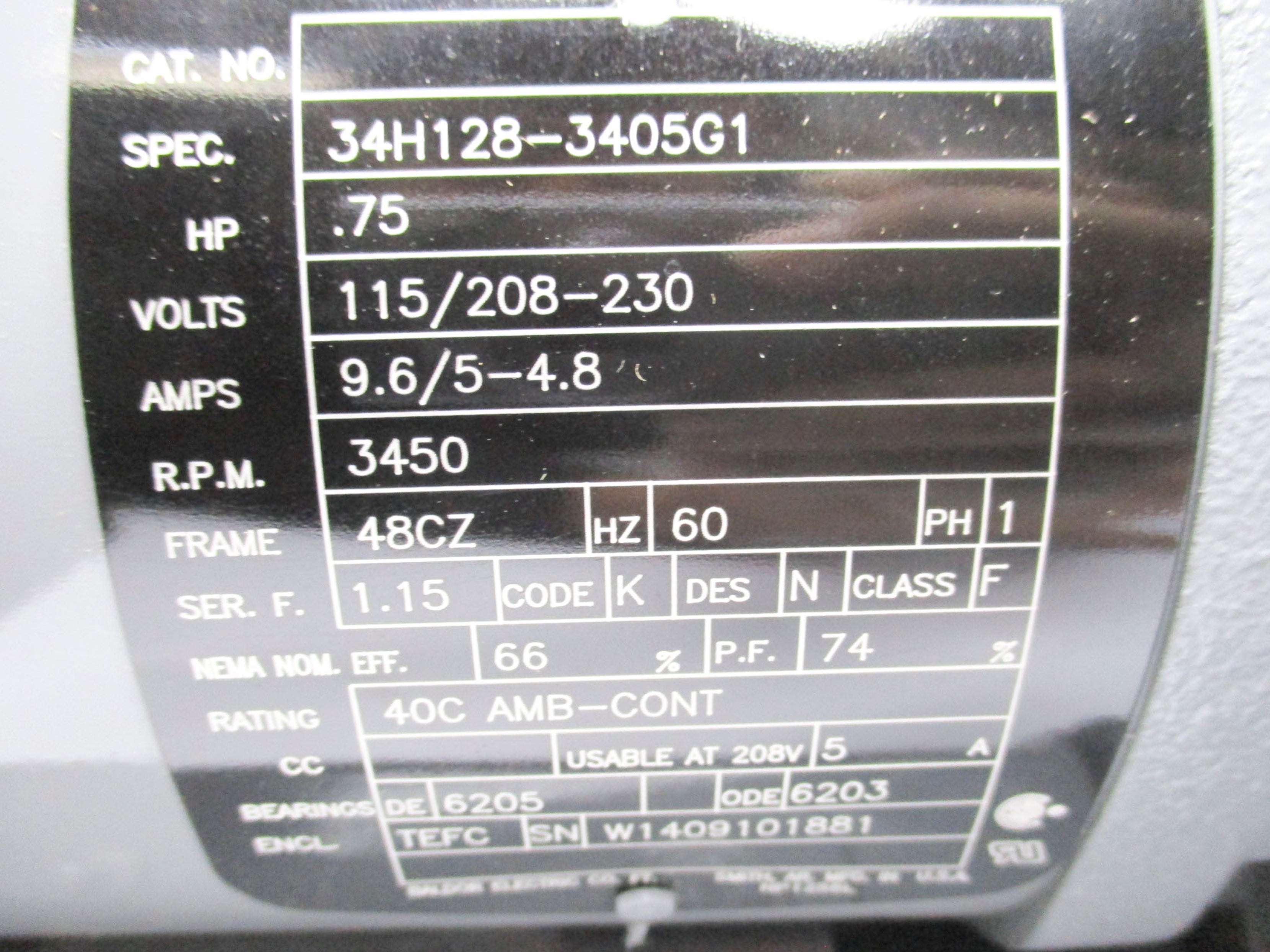 BALDOR VB004SB-001 (AS PICTURED) NSNP