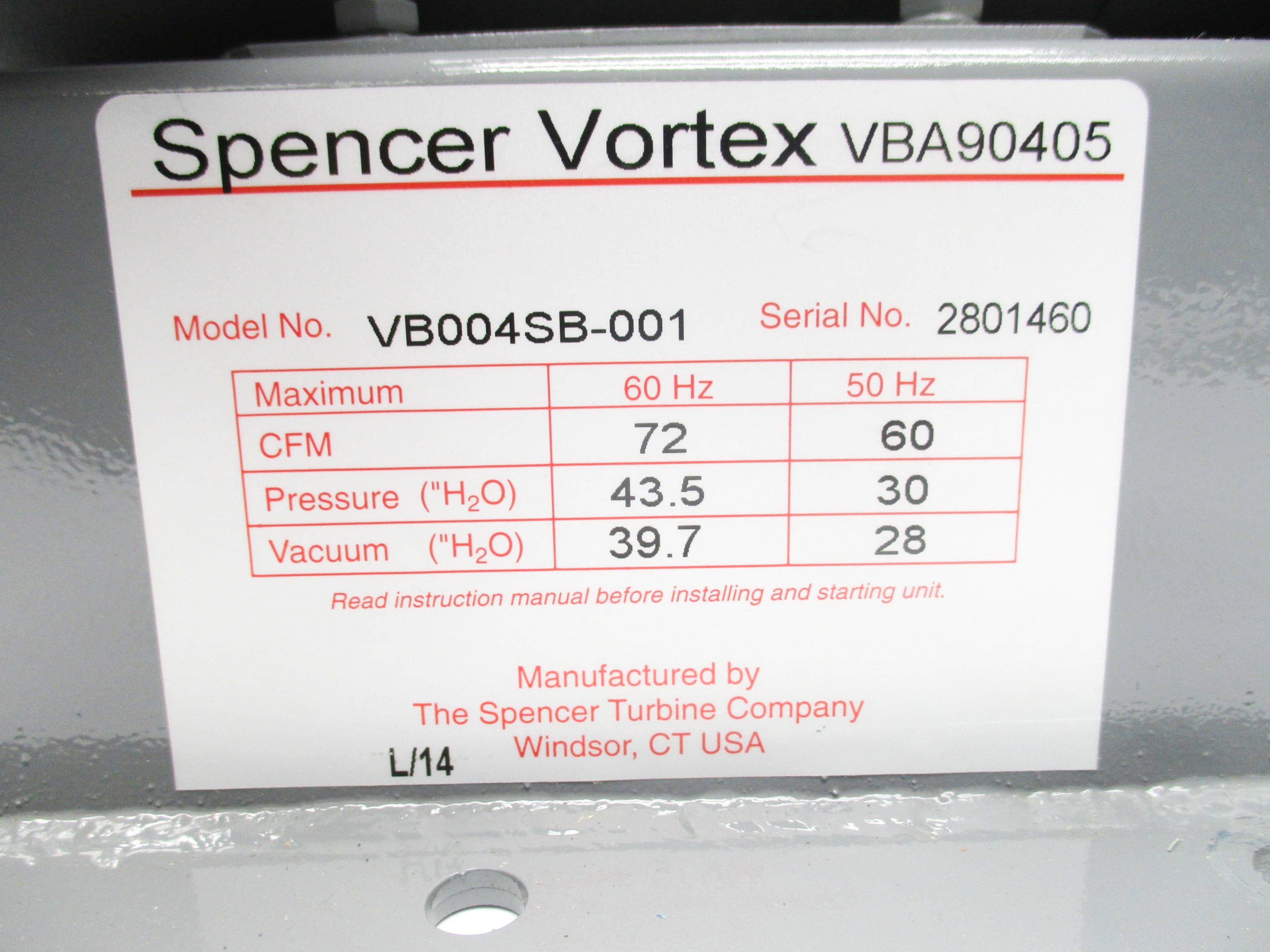 BALDOR VB004SB-001 (AS PICTURED) NSNP
