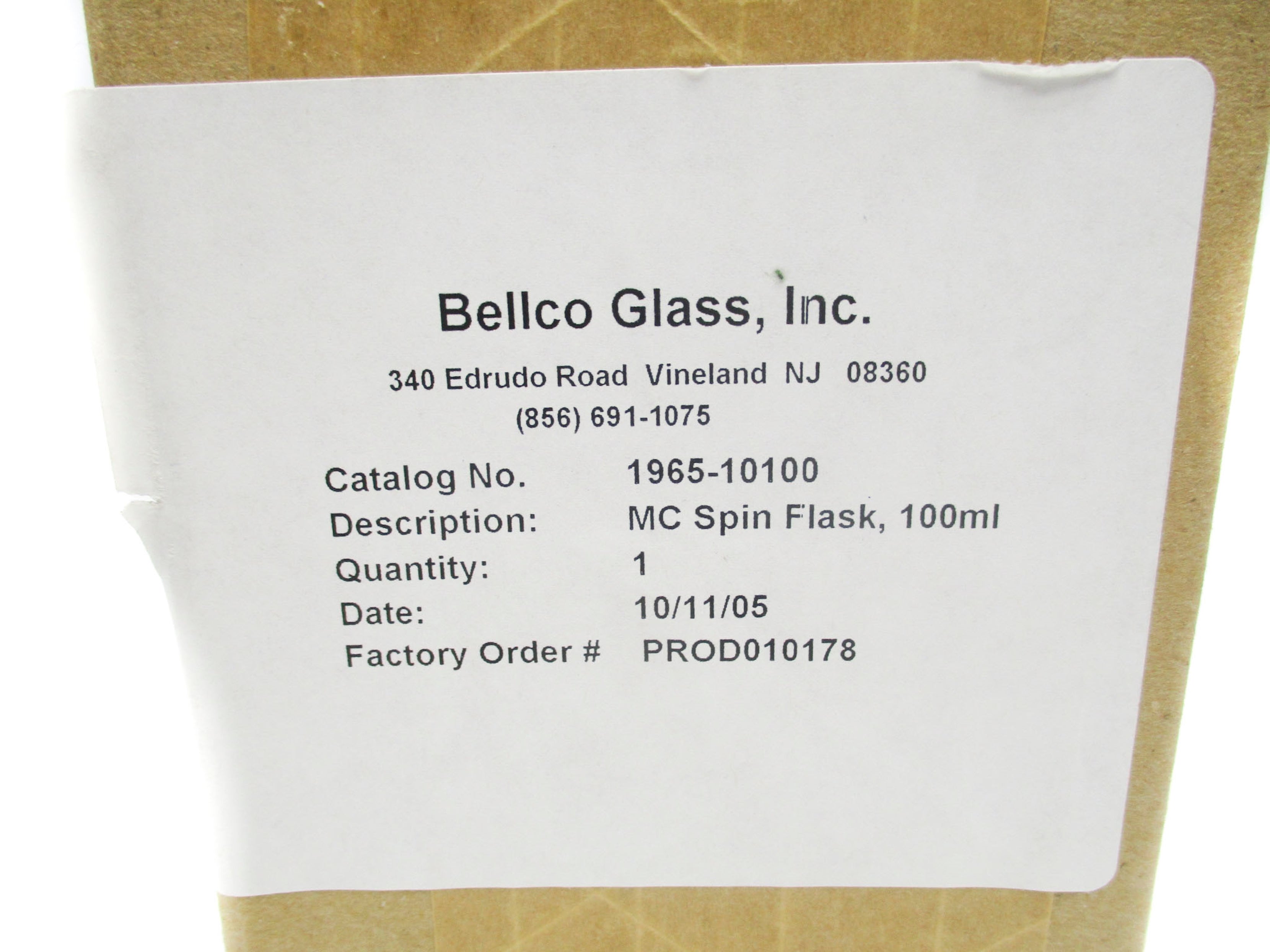 BELLCO GLASS 1965-10100 NSFS