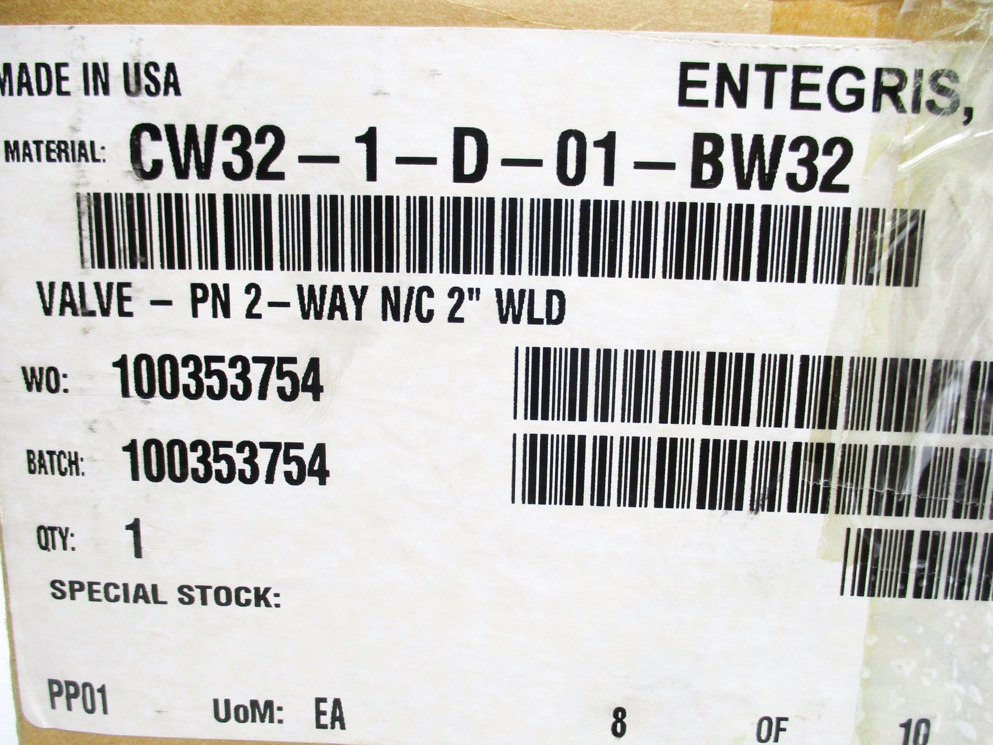 ENTEGRIS CW32-1-D-01-BW32 100PSI NSMP