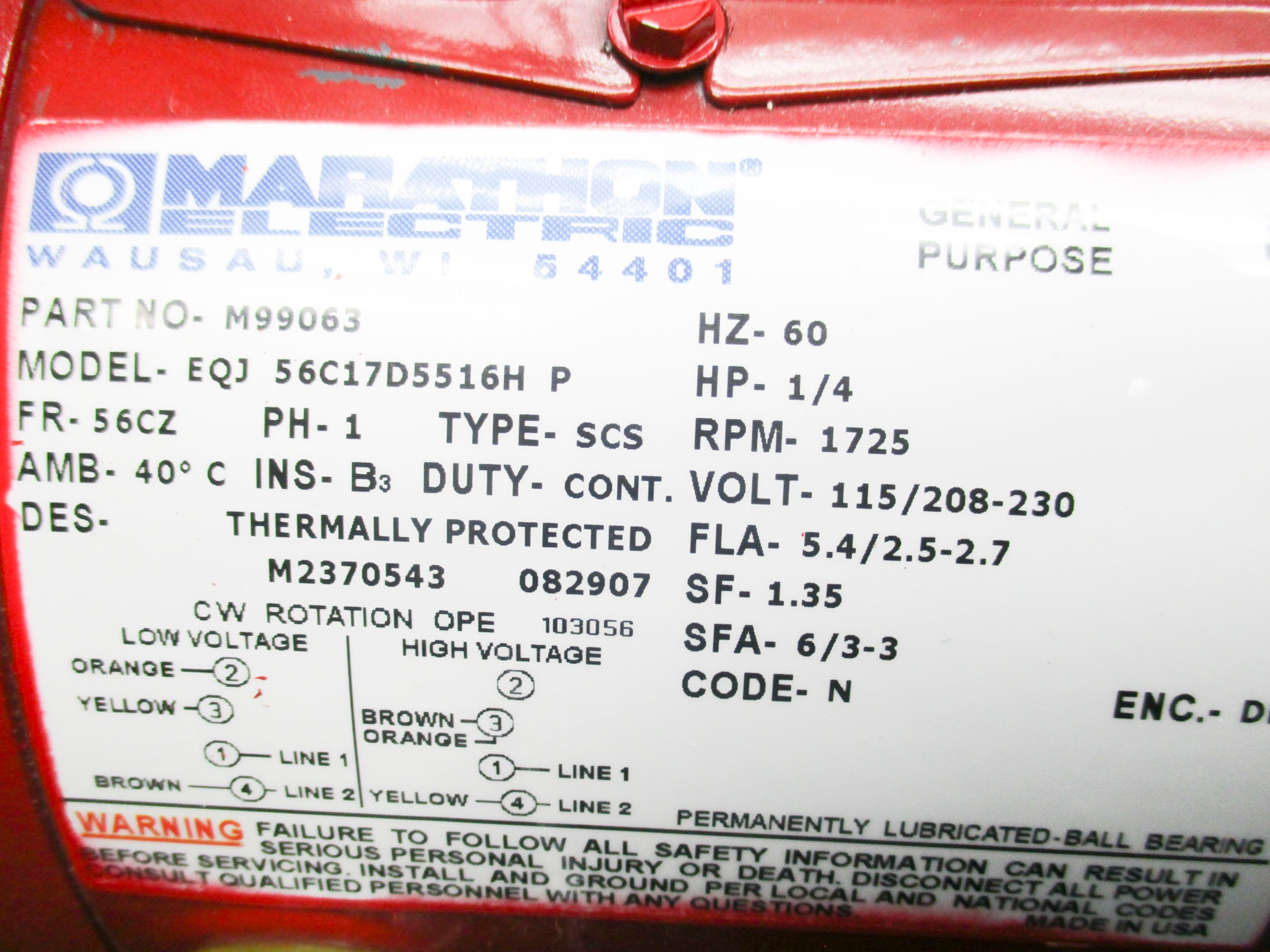 BELL & GOSSETT 90 M99063 115/230V NSNP