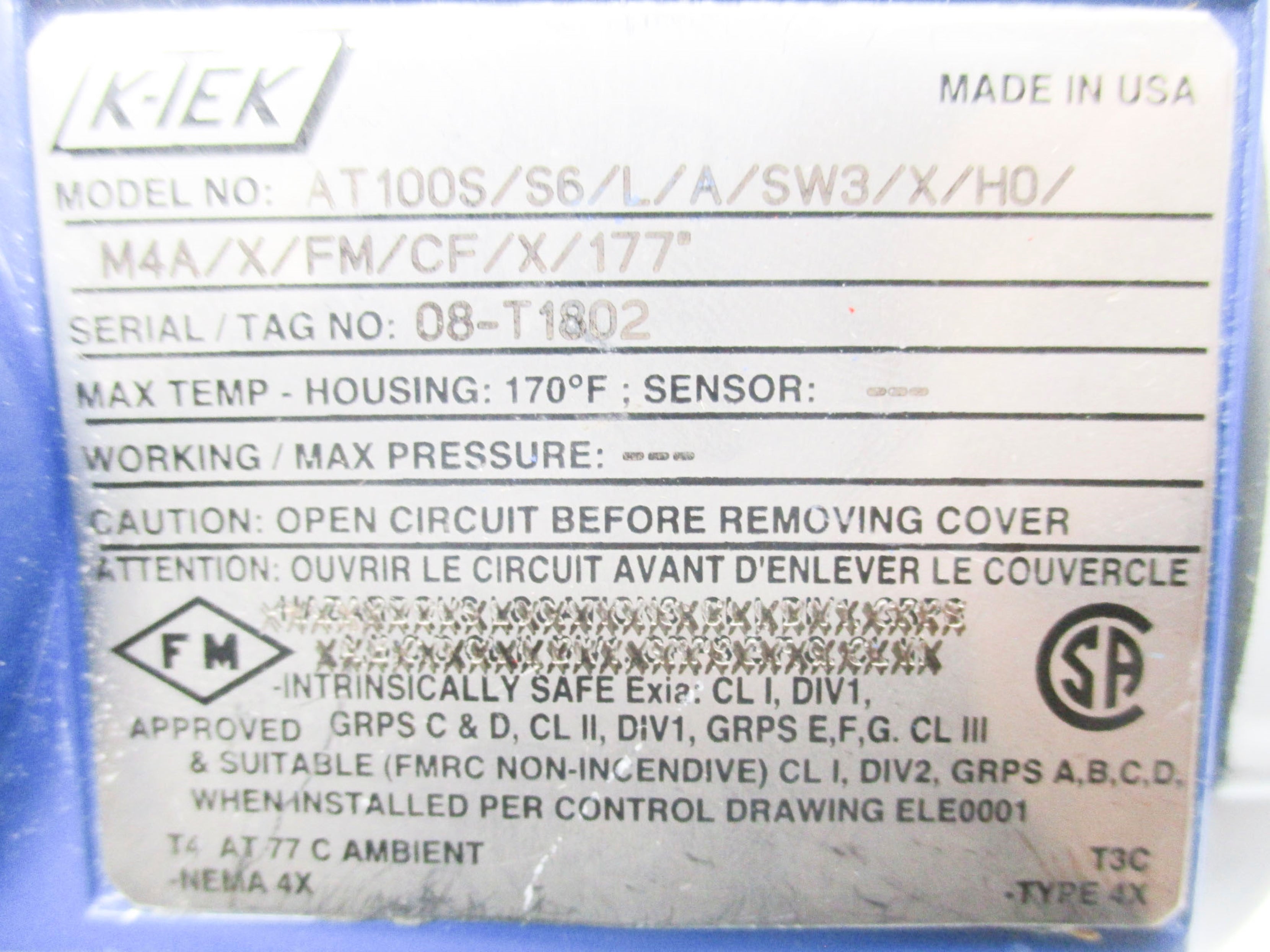 K-TEK AT100S/S6/L/A/SW3/X/H0/M4A/X/FM/CF/X/177 NSNP