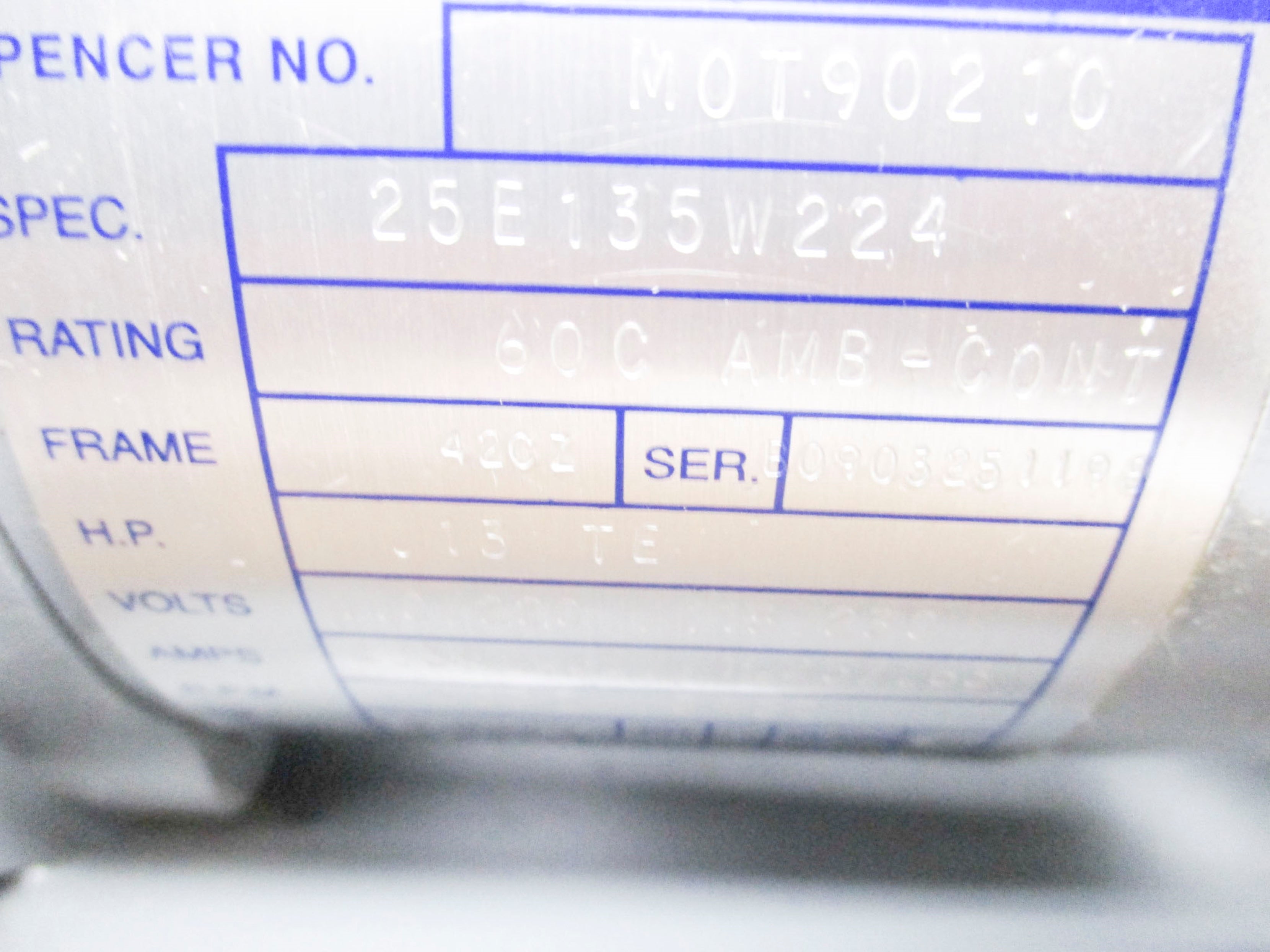 SPENCER VB-001SB-010 UNMP