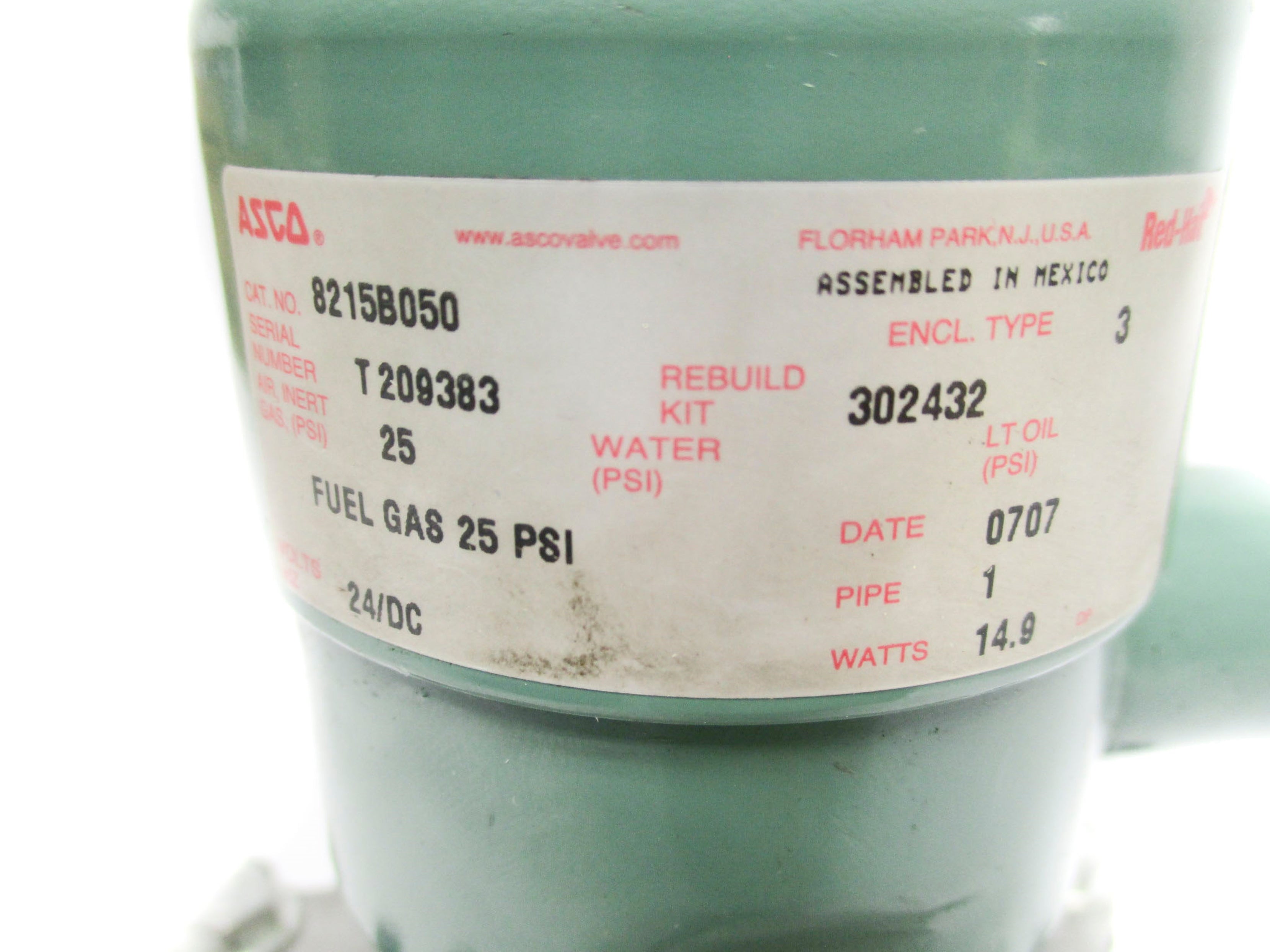 ASCO 8215B050 24VDC 25PSI NSNP