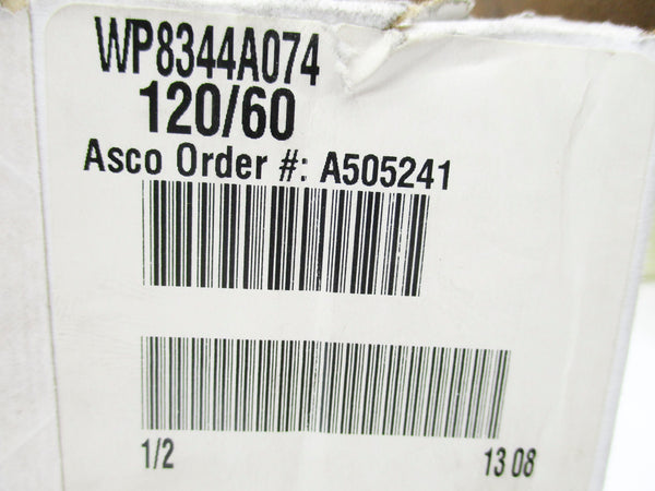 ASCO WP8344A074 (AS PICTURED) 120V 10-125PSI NSMP