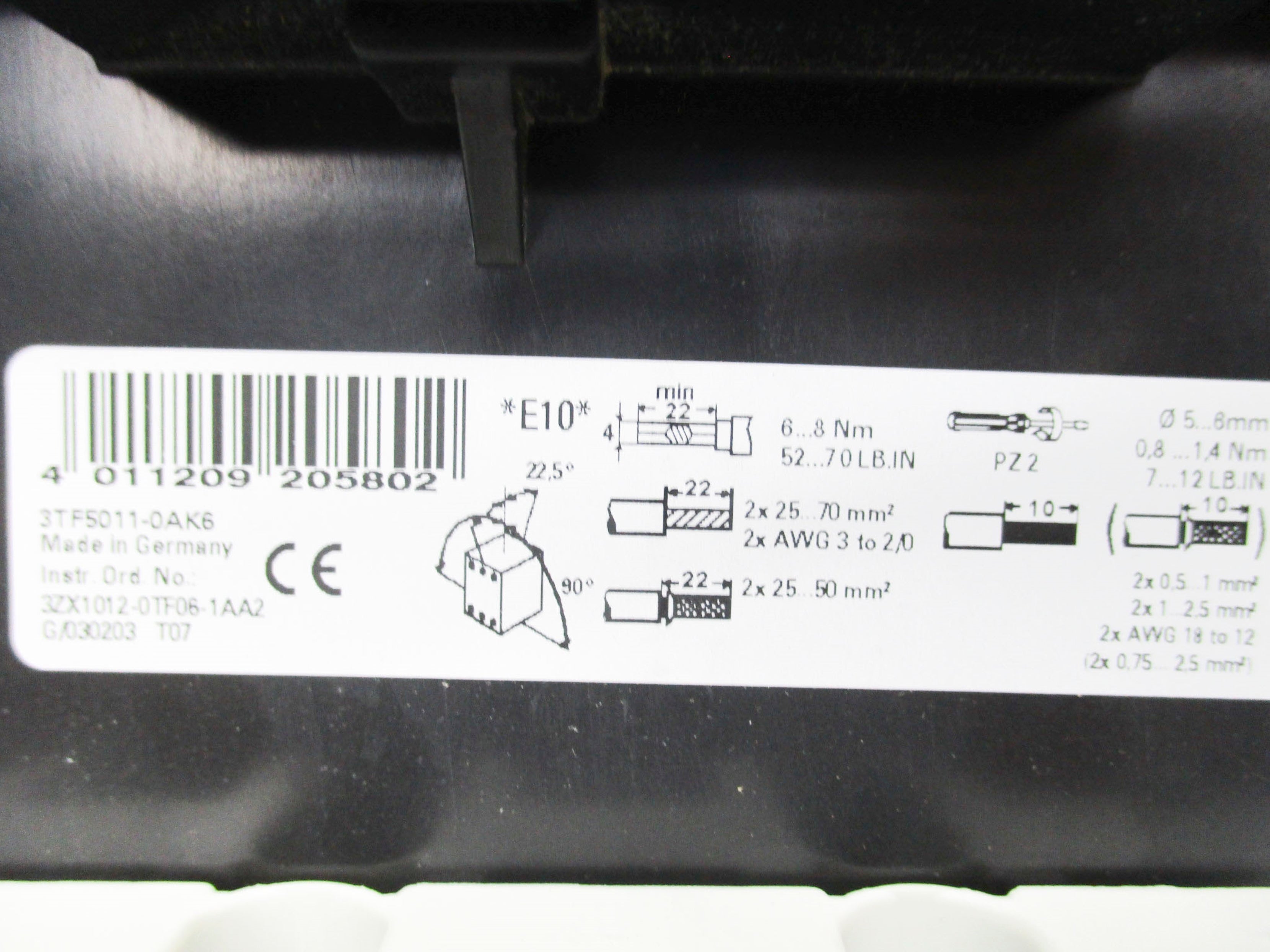 SIEMENS 3TF5011-0AK6 120V/110V NSMP