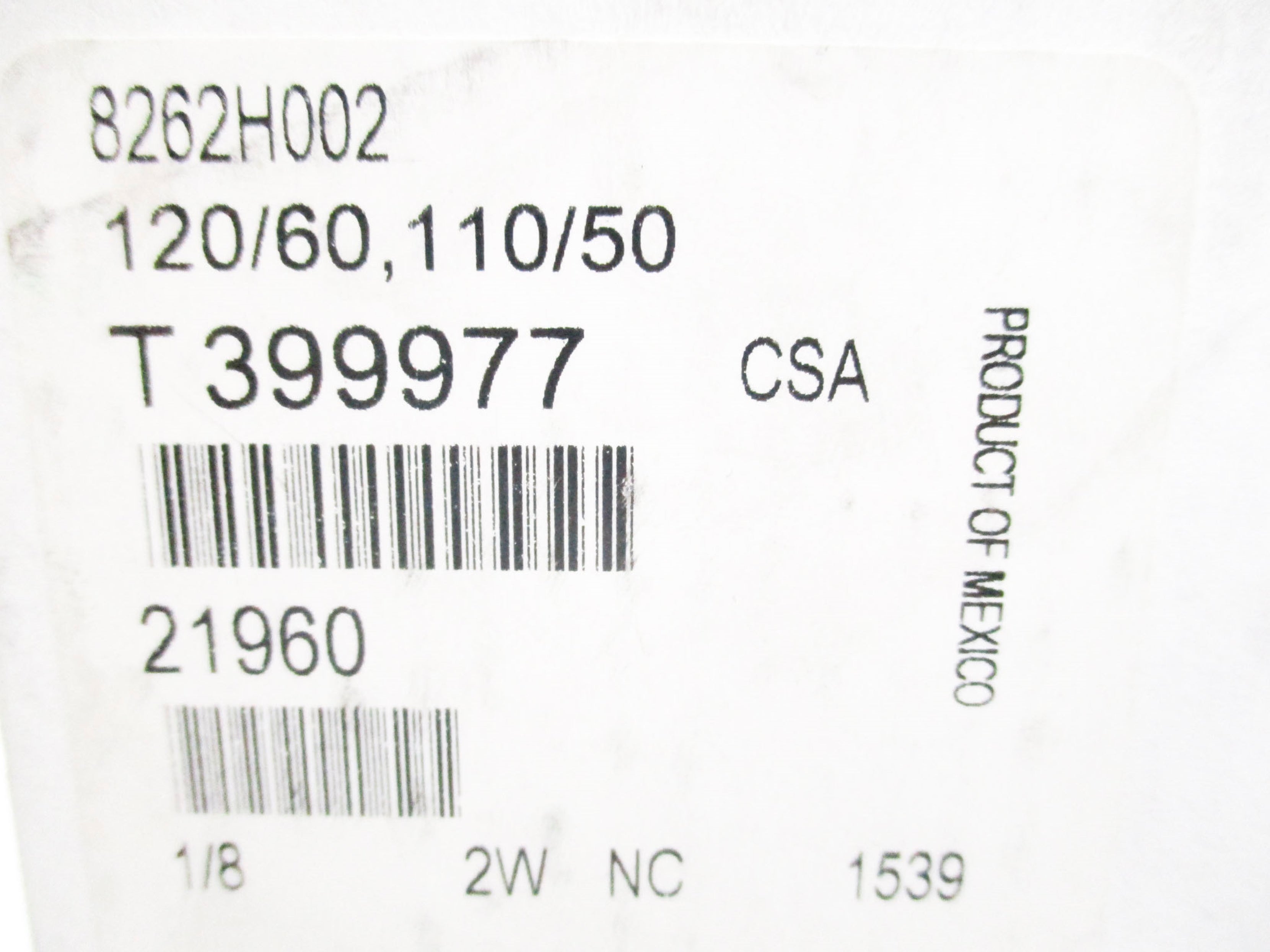 ASCO 8262H002 180PSI 110/120V NSMP