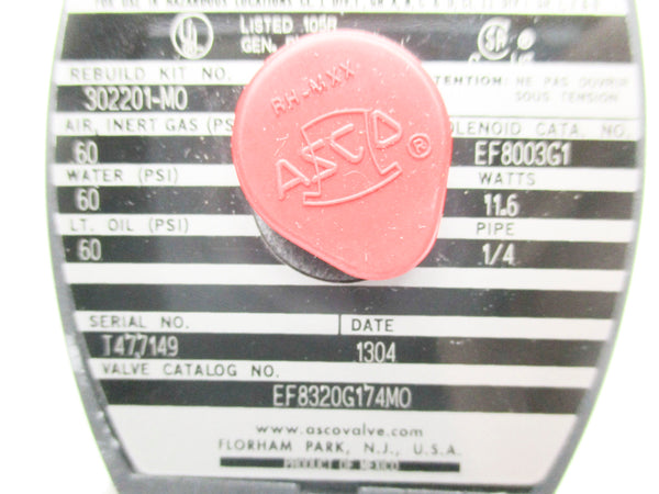 ASCO EF8320G174MO 60PSI 24VDC NSMP