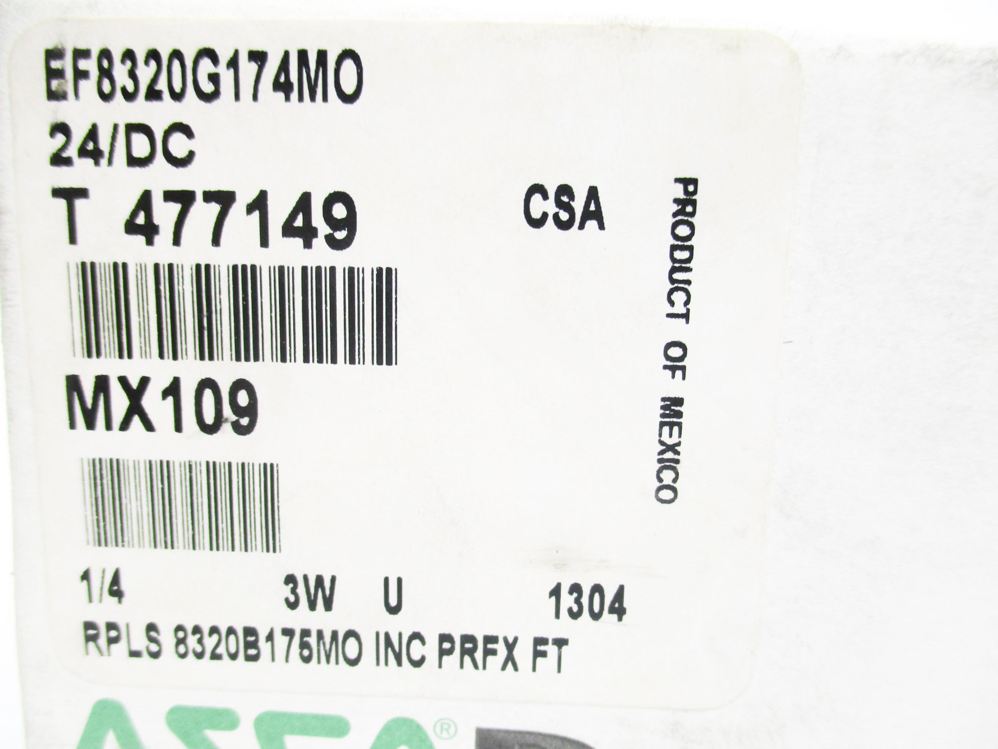 ASCO EF8320G174MO 60PSI 24VDC NSMP