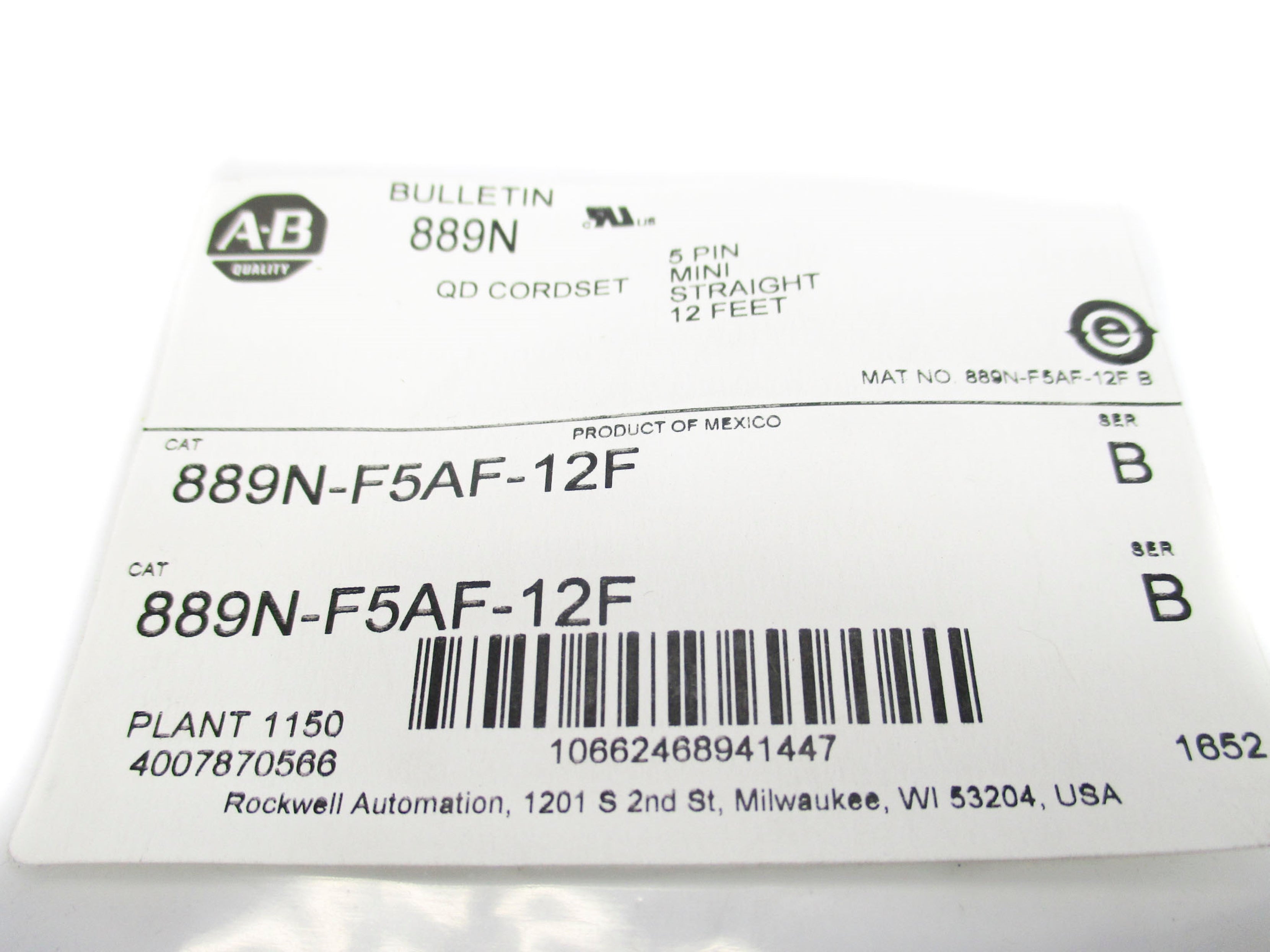 INDUSTRIAL SPARE PART 889N-F5AF-12F SER. B NSMP