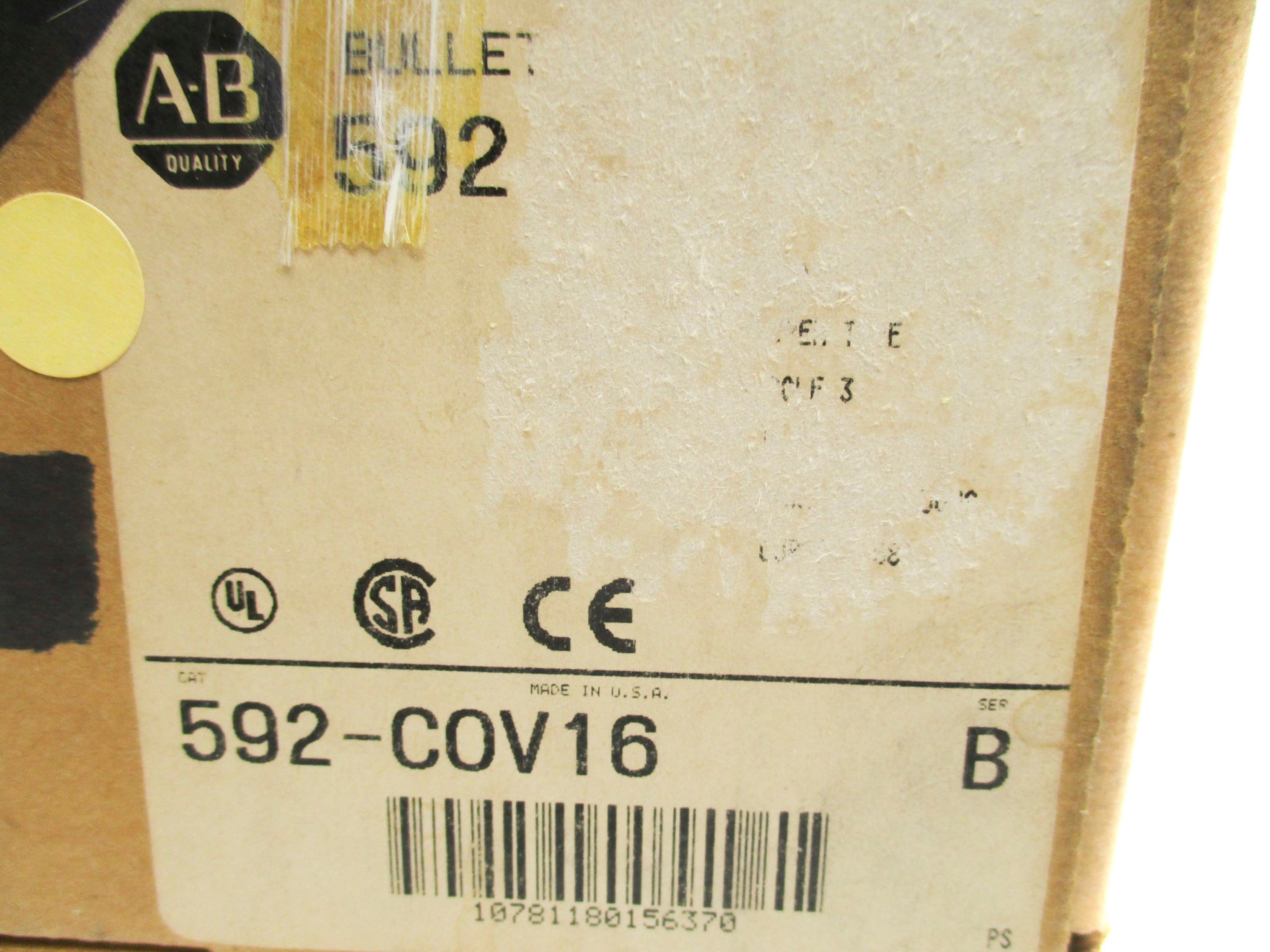 ALLEN BRADLEY 592-COV16 SER. B 120-600VAC (BR/WH) NSMP