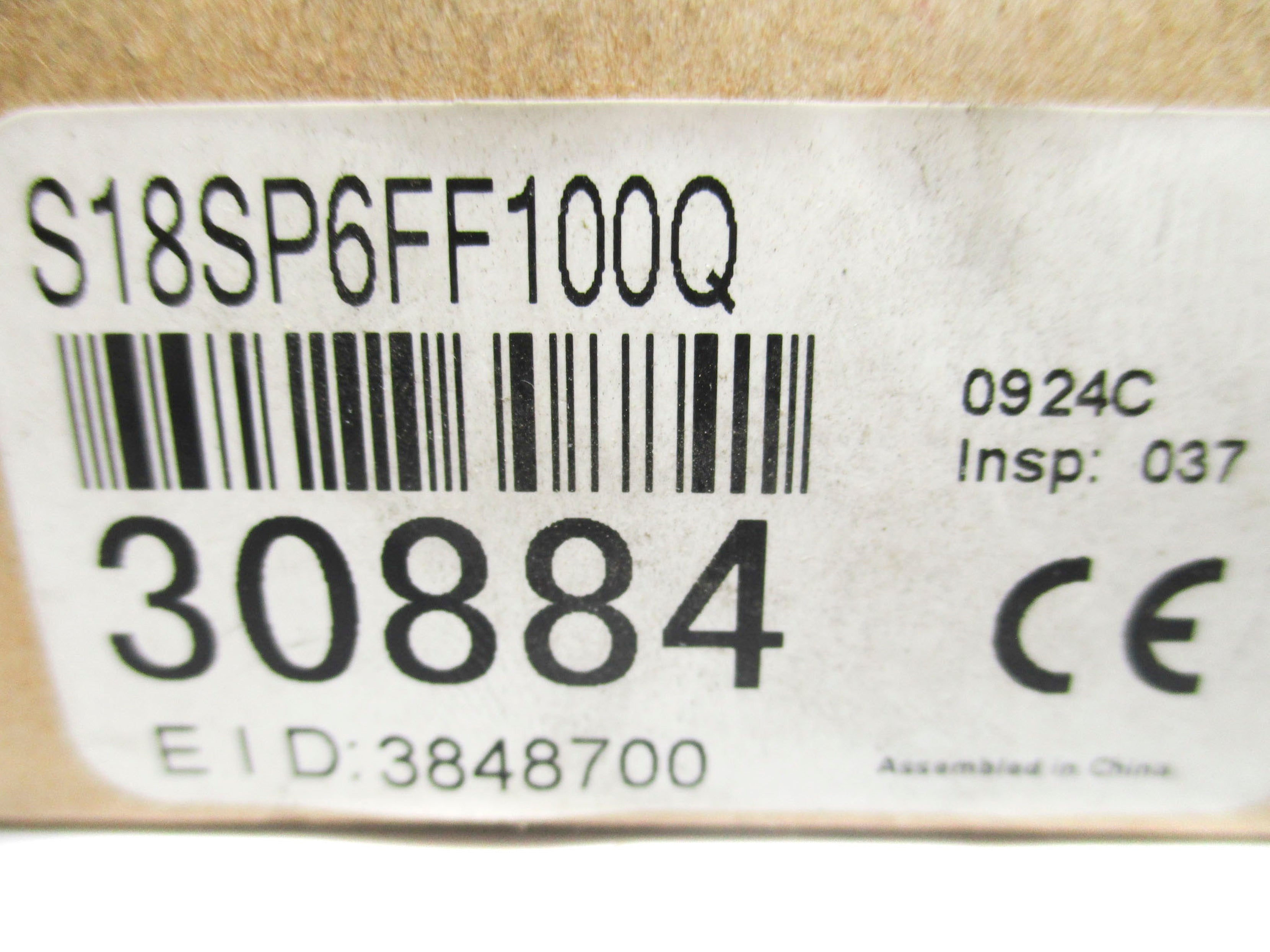 BANNER ENGINEERING S18SP6FF100Q 30884 (AS PICTURED) NSMP
