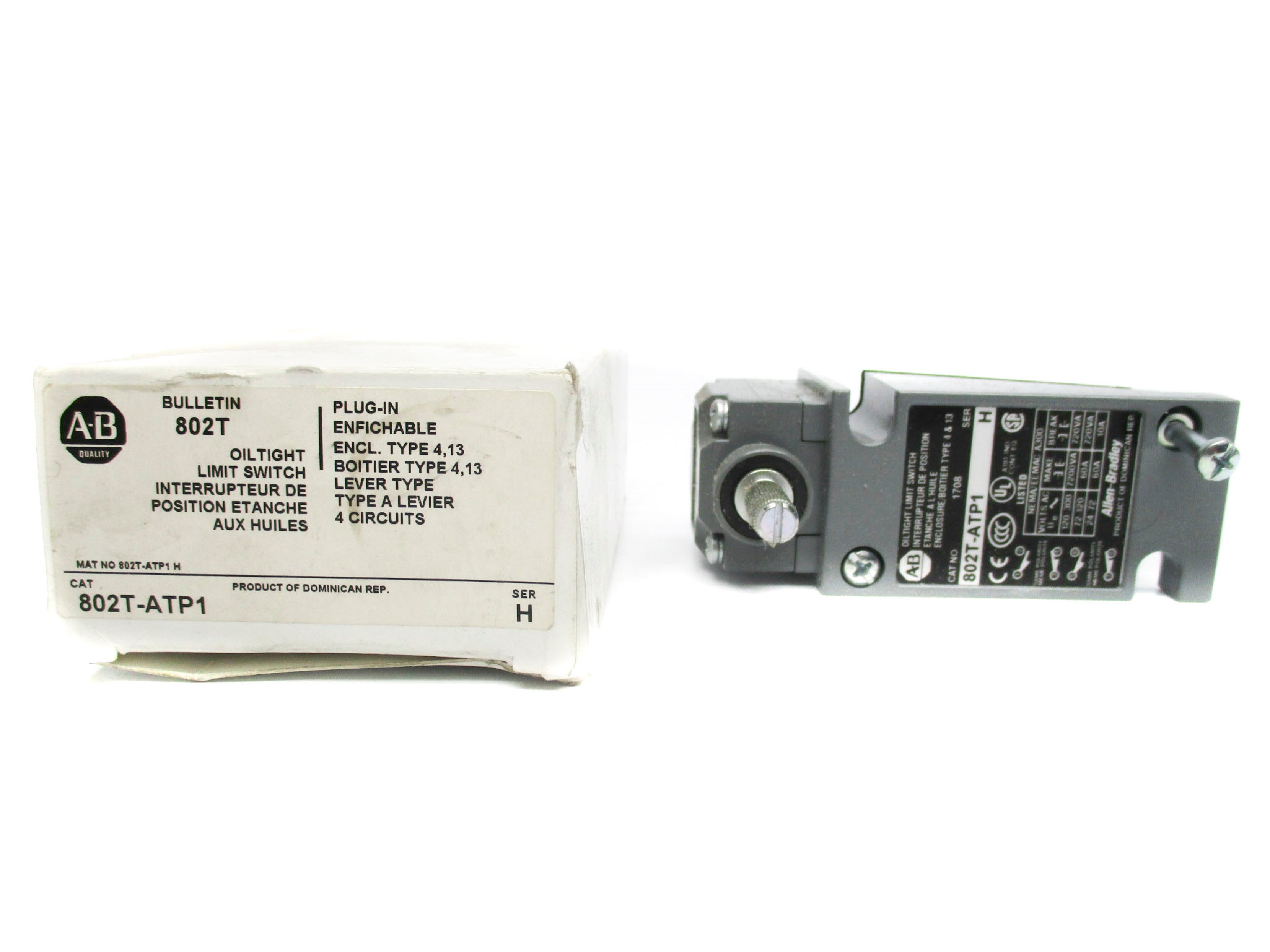ALLEN BRADLEY 802T-ATP1 SER. H (WH) NSMP
