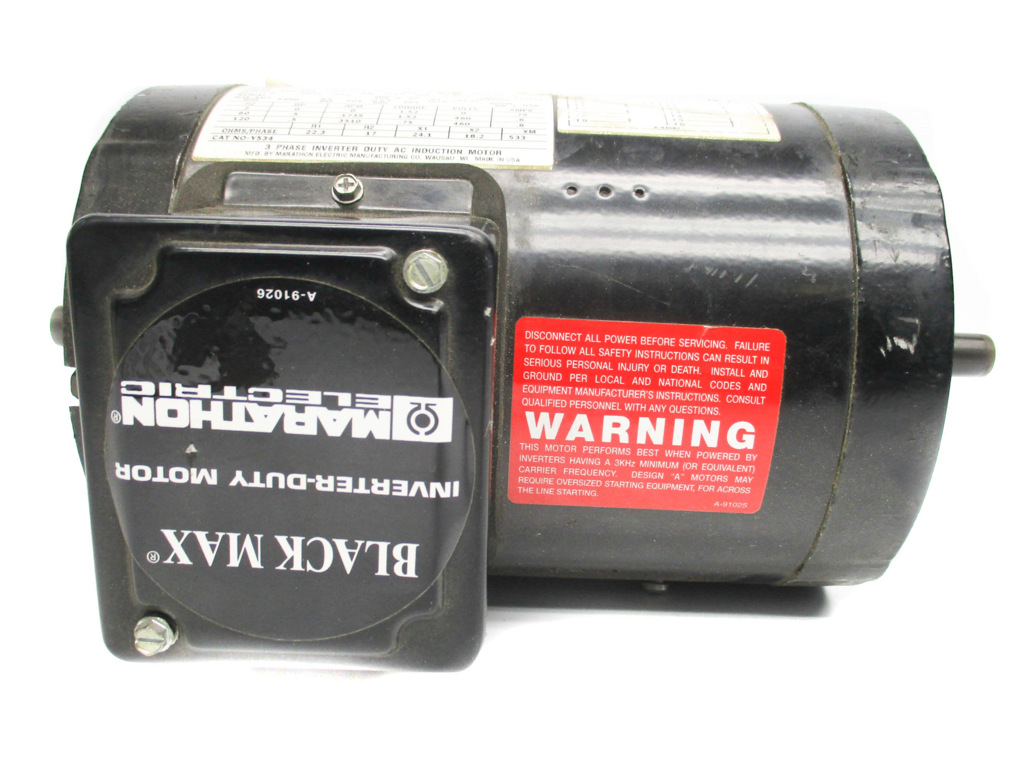 MARATHON ELECTTRIC Y534 DVN56H17T5301B UNMP