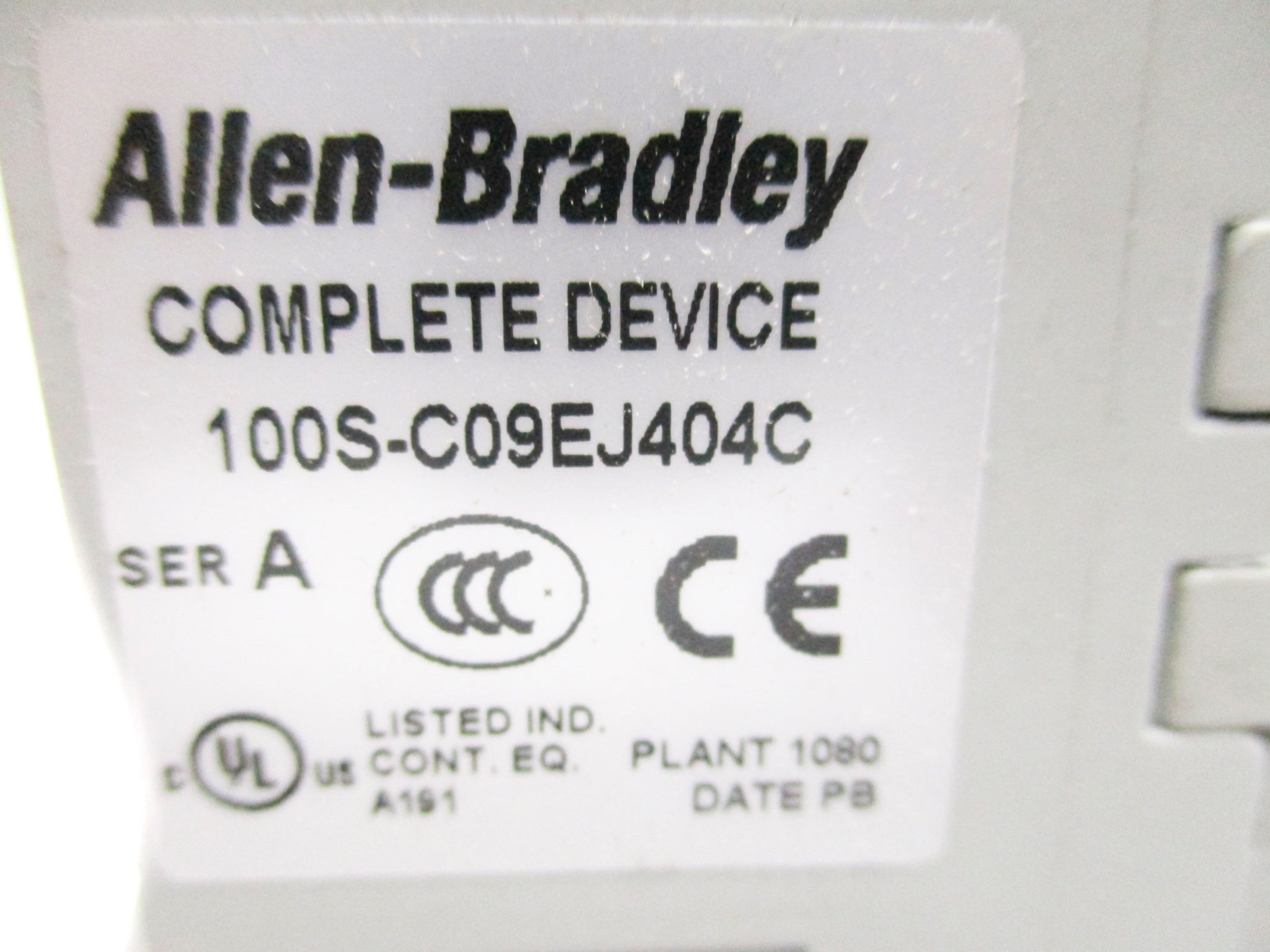 ALLEN BRADLEY 100S-C09EJ404C SET. A 24VDC NSNP