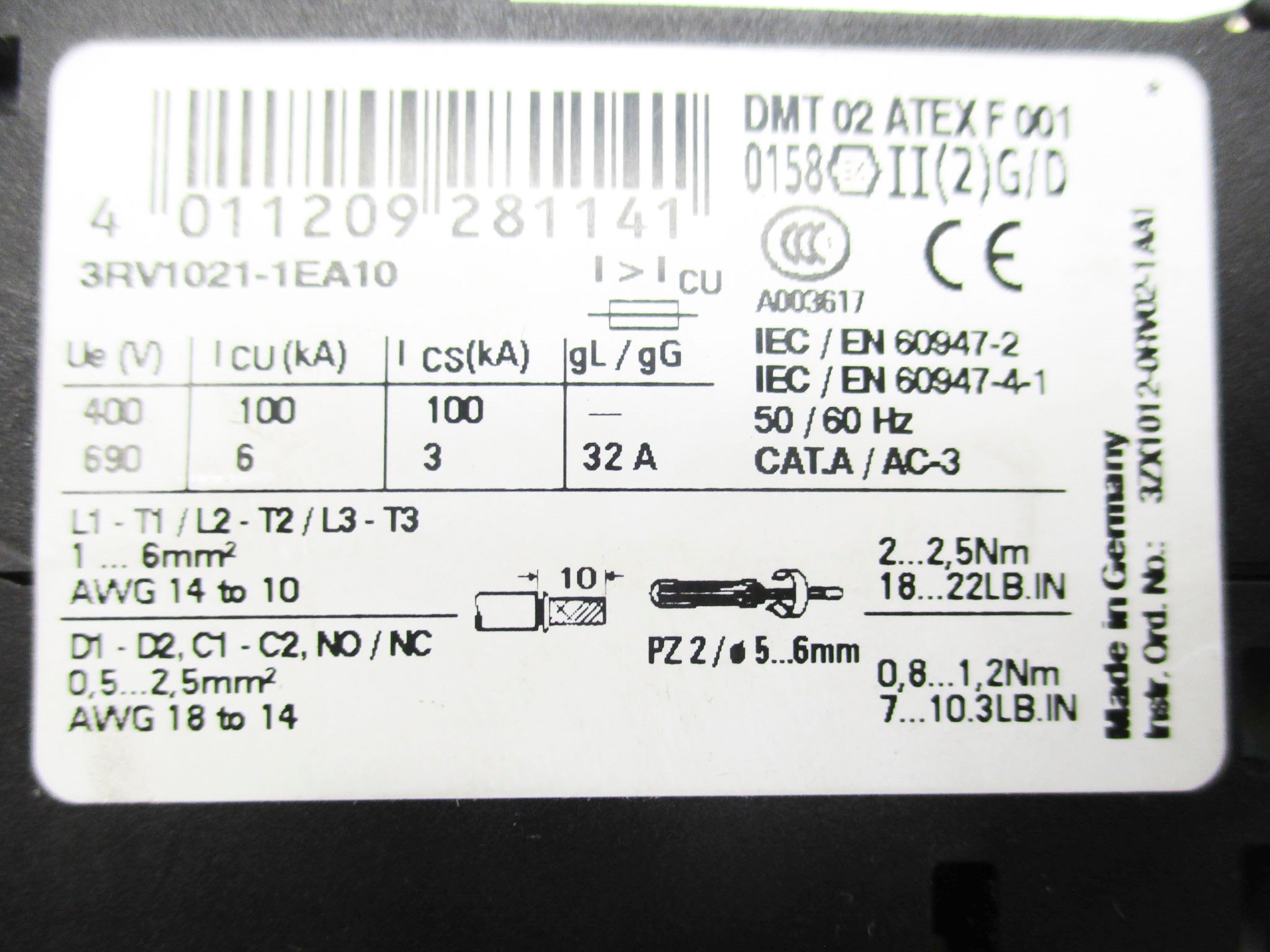 SIEMENS 3RA11251EA231AK6 NSNP