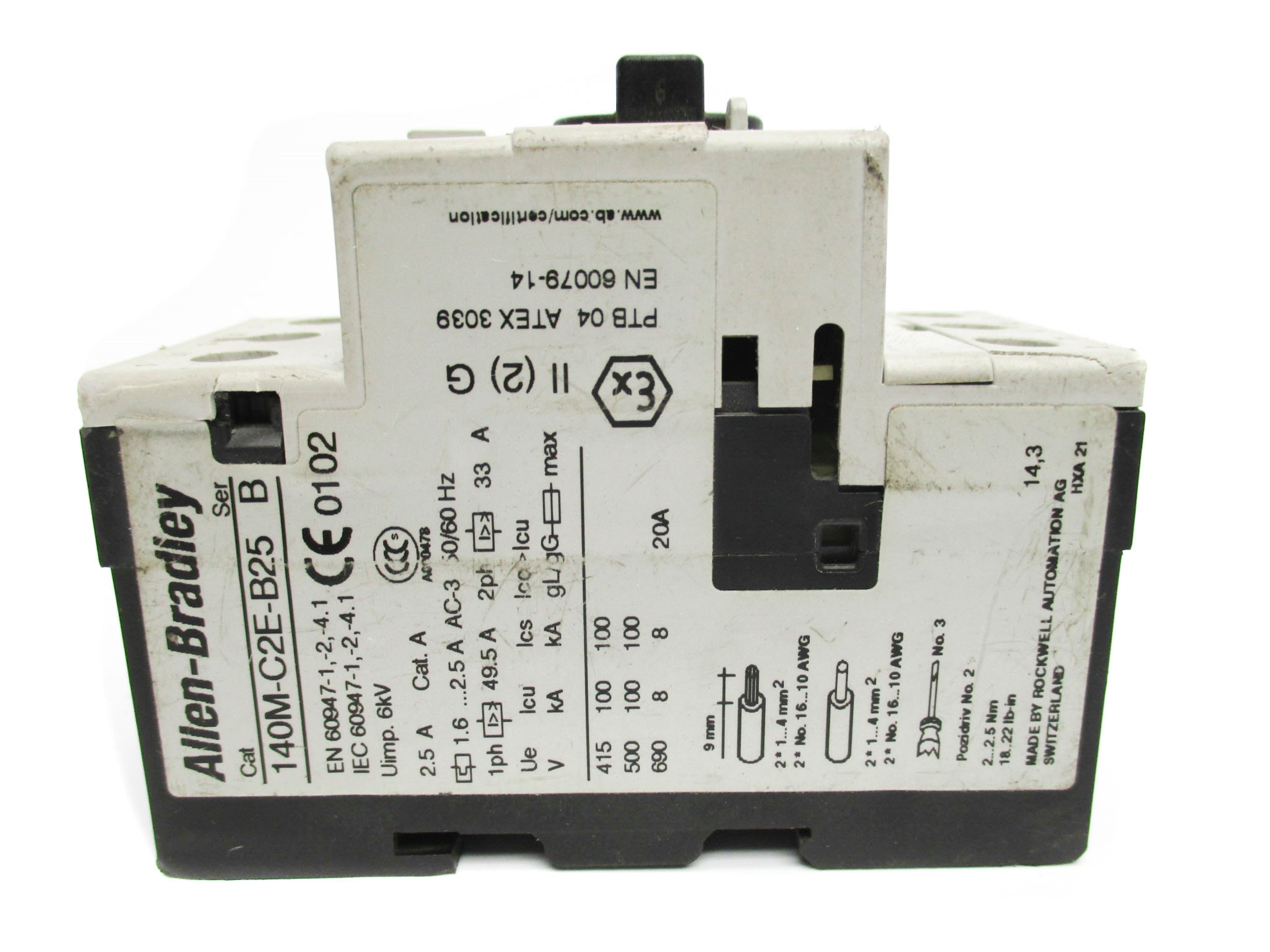 ALLEN BRADLEY 140M-C2E-B25 SER. B 1.6-2.5A (AS PICTURED) UNMP