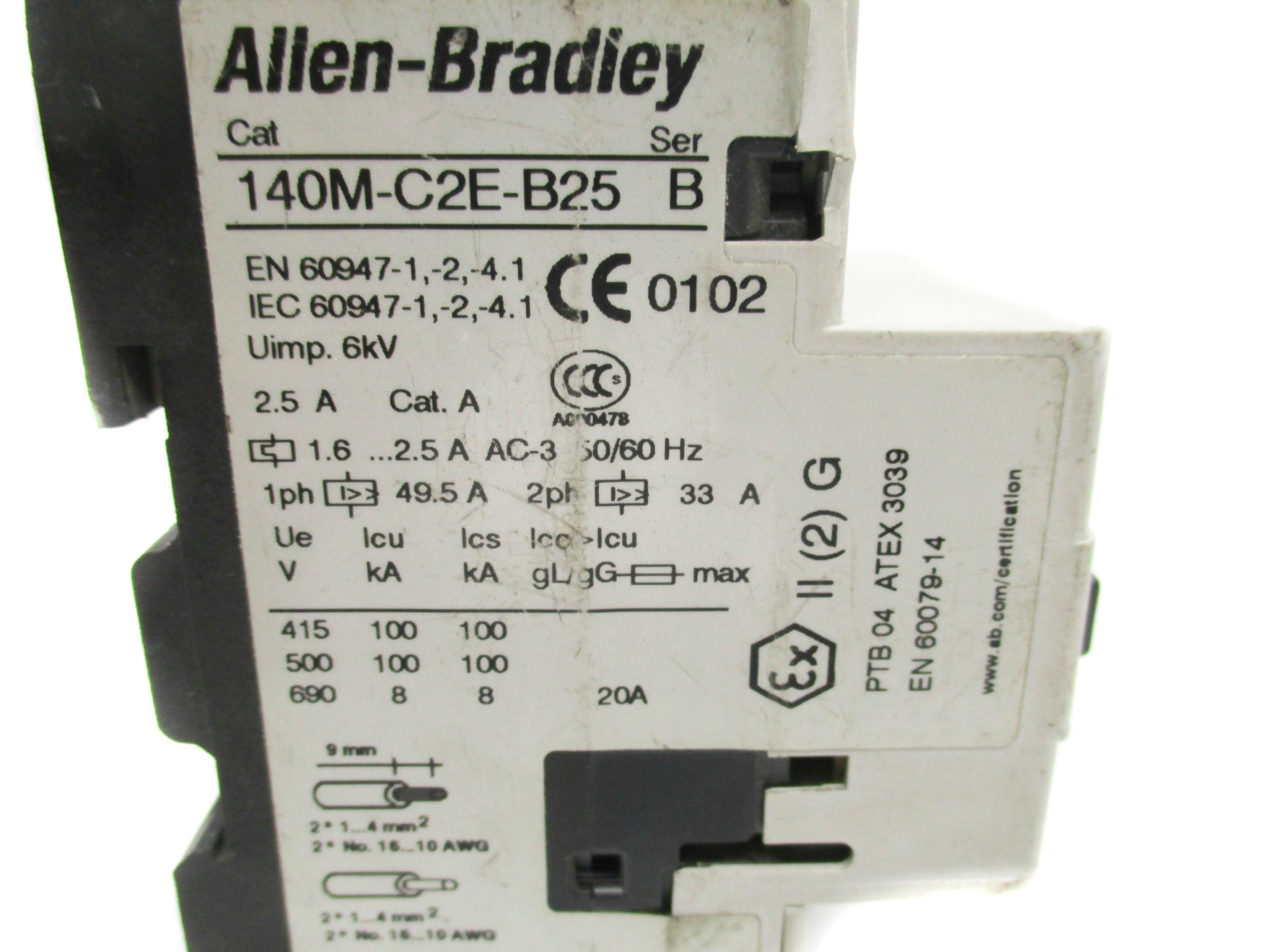 ALLEN BRADLEY 140M-C2E-B25 SER. B 1.6-2.5A (AS PICTURED) UNMP