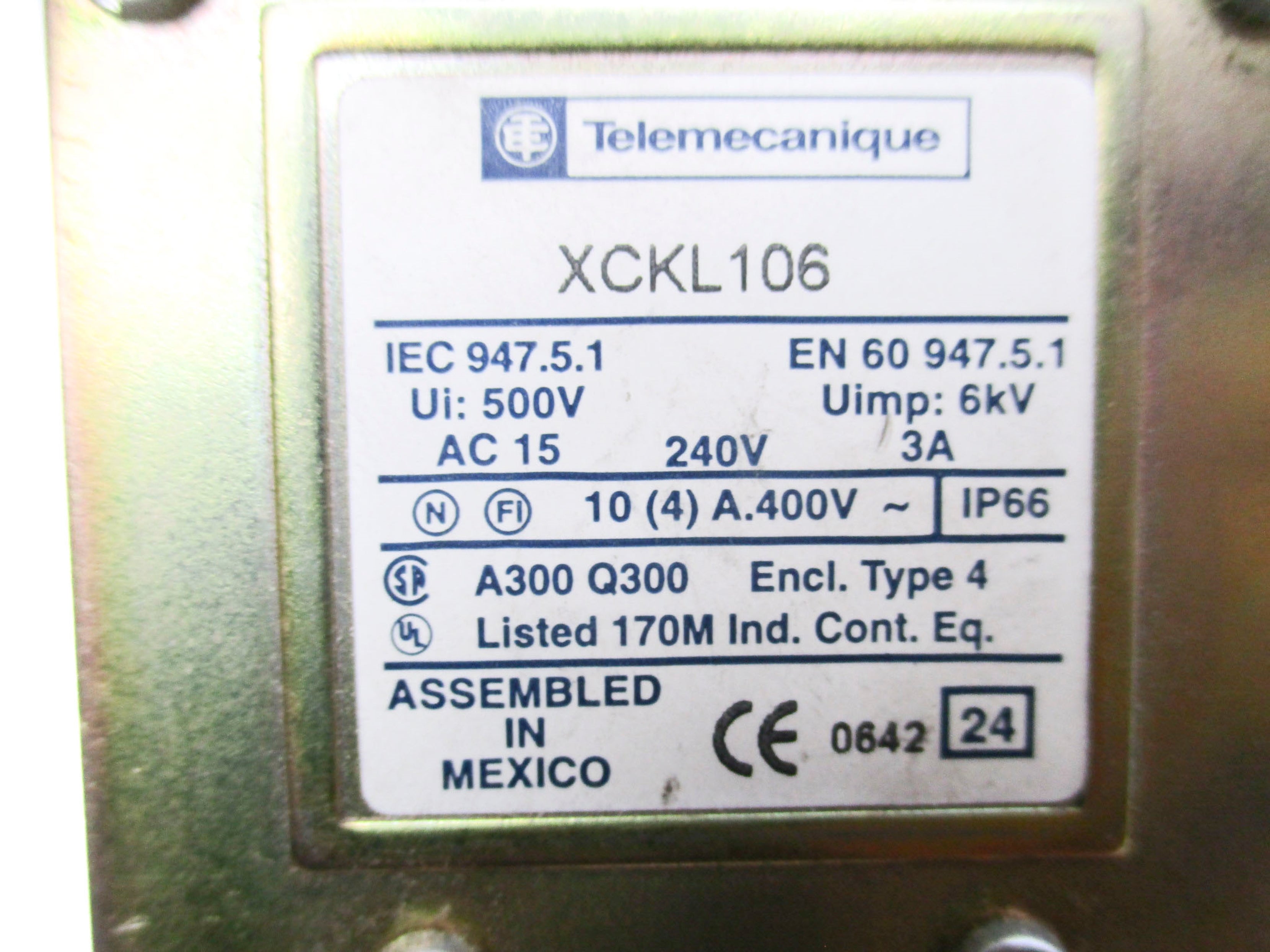 TELEMECANIQUE XCKL106 NSNP