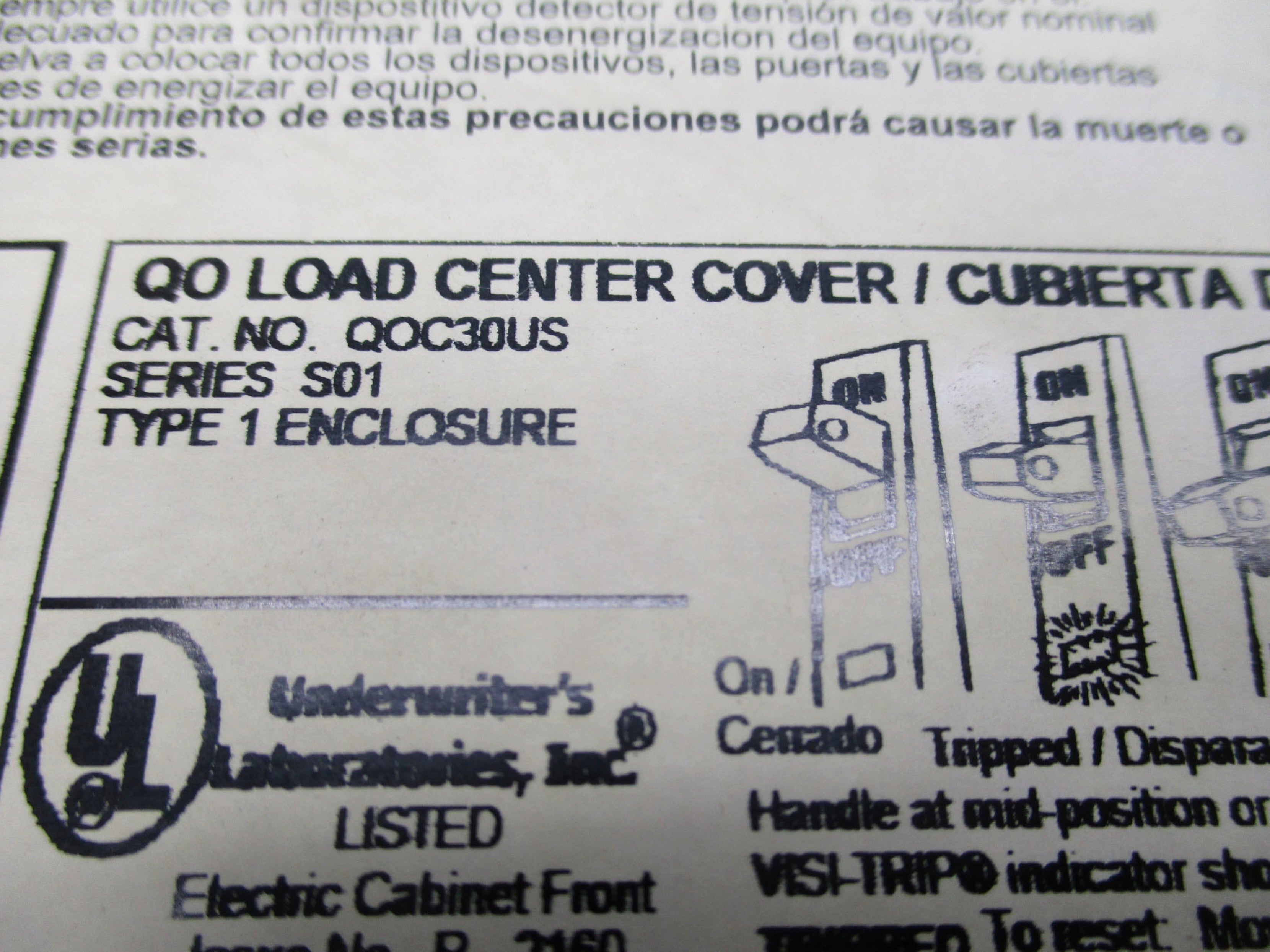 SQUARE D QOC30US SER. S01 (AS PICTURED) UNMP