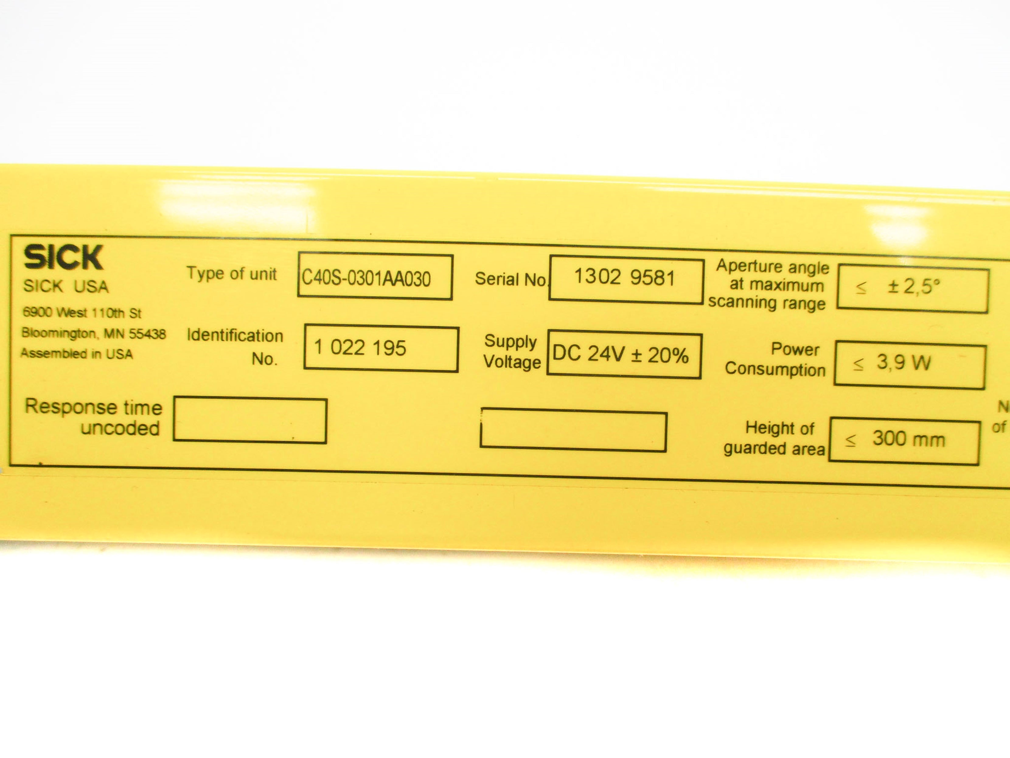 SICK C40S-0301AA030 NSNP