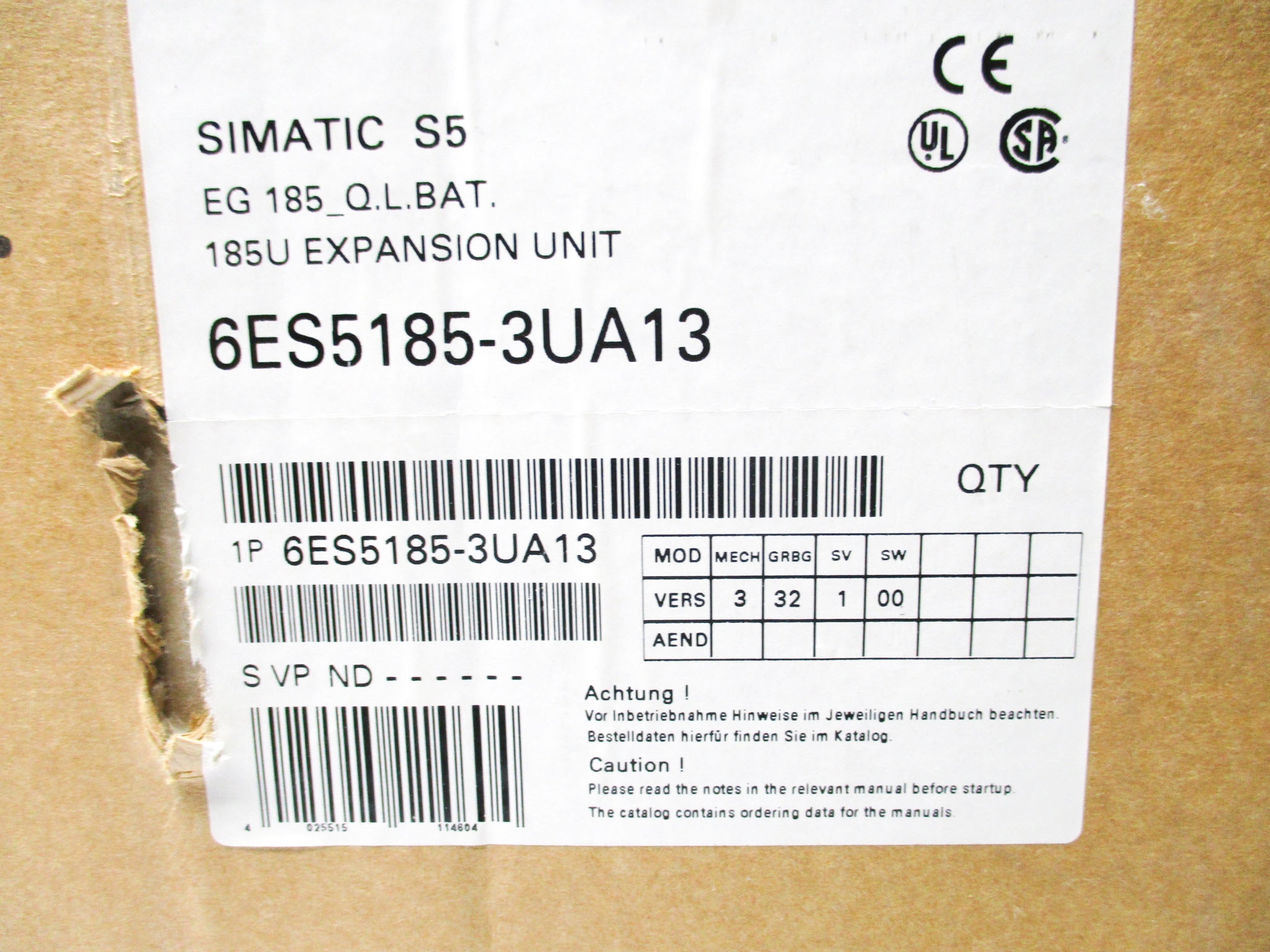 SIEMENS 6ES5185-3UA13 NSMP