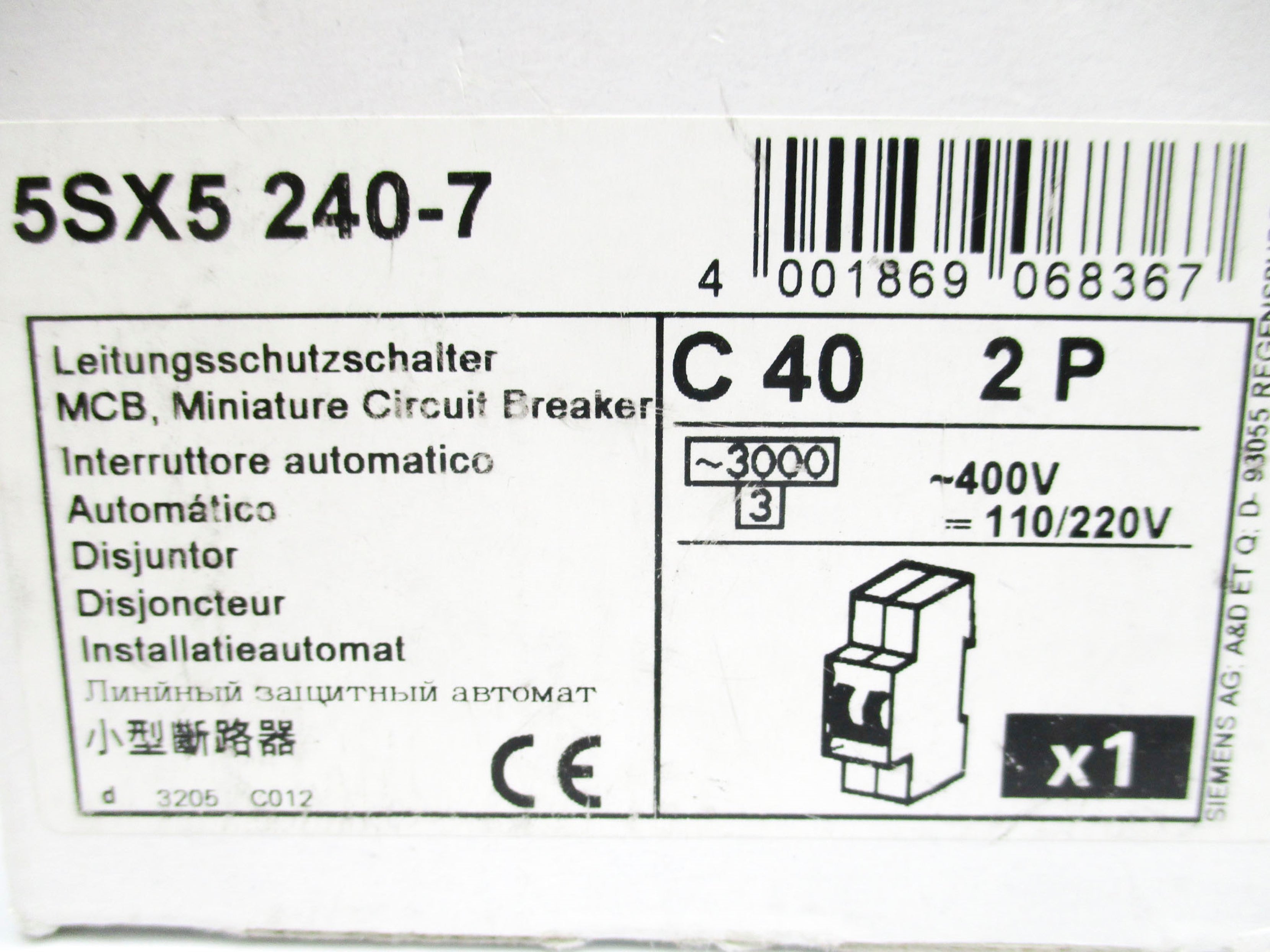 SIEMENS 5SX5240-7 110/120V NSMP