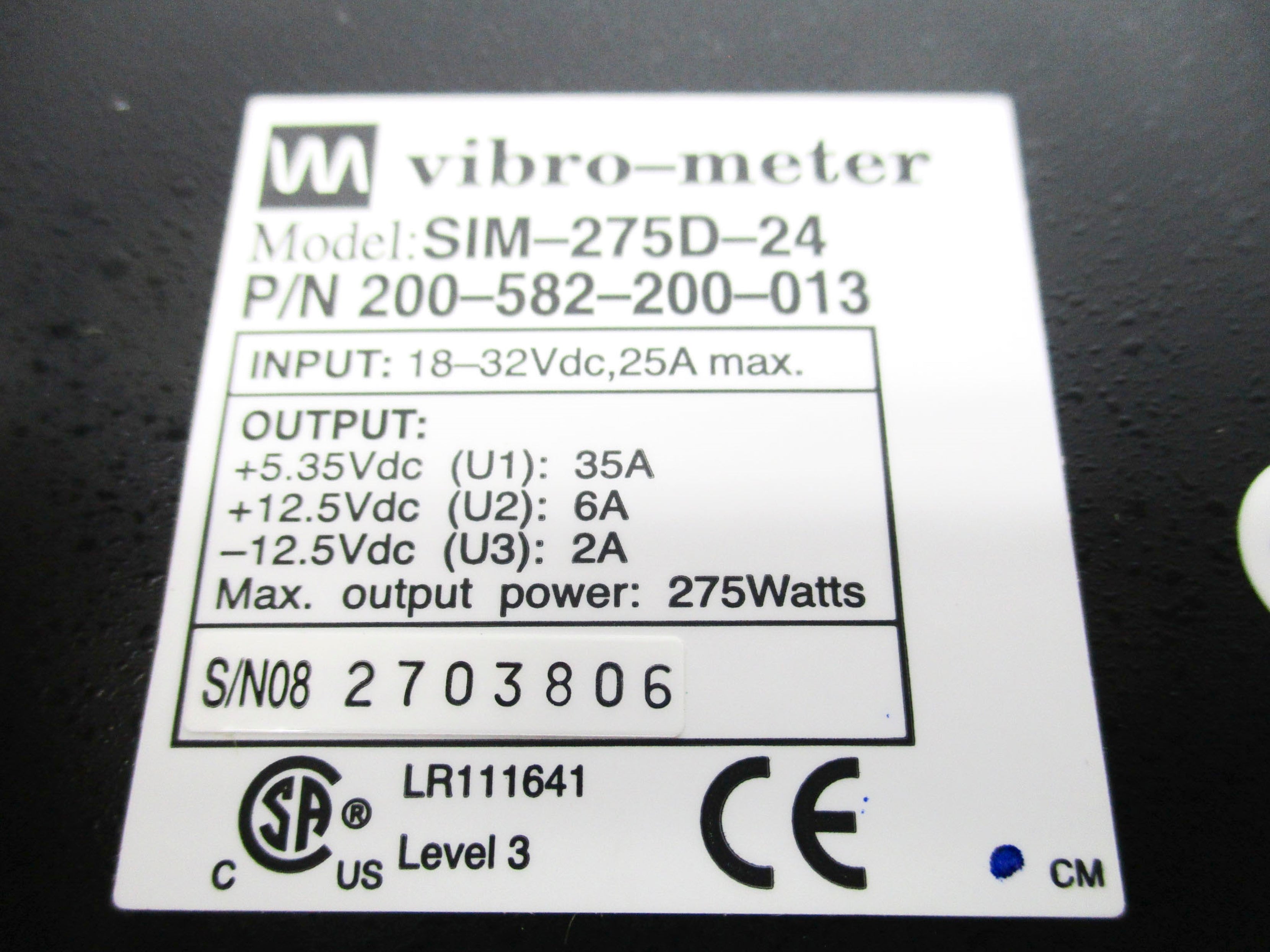 VIBROMETER 200-582-200-013 NSMP