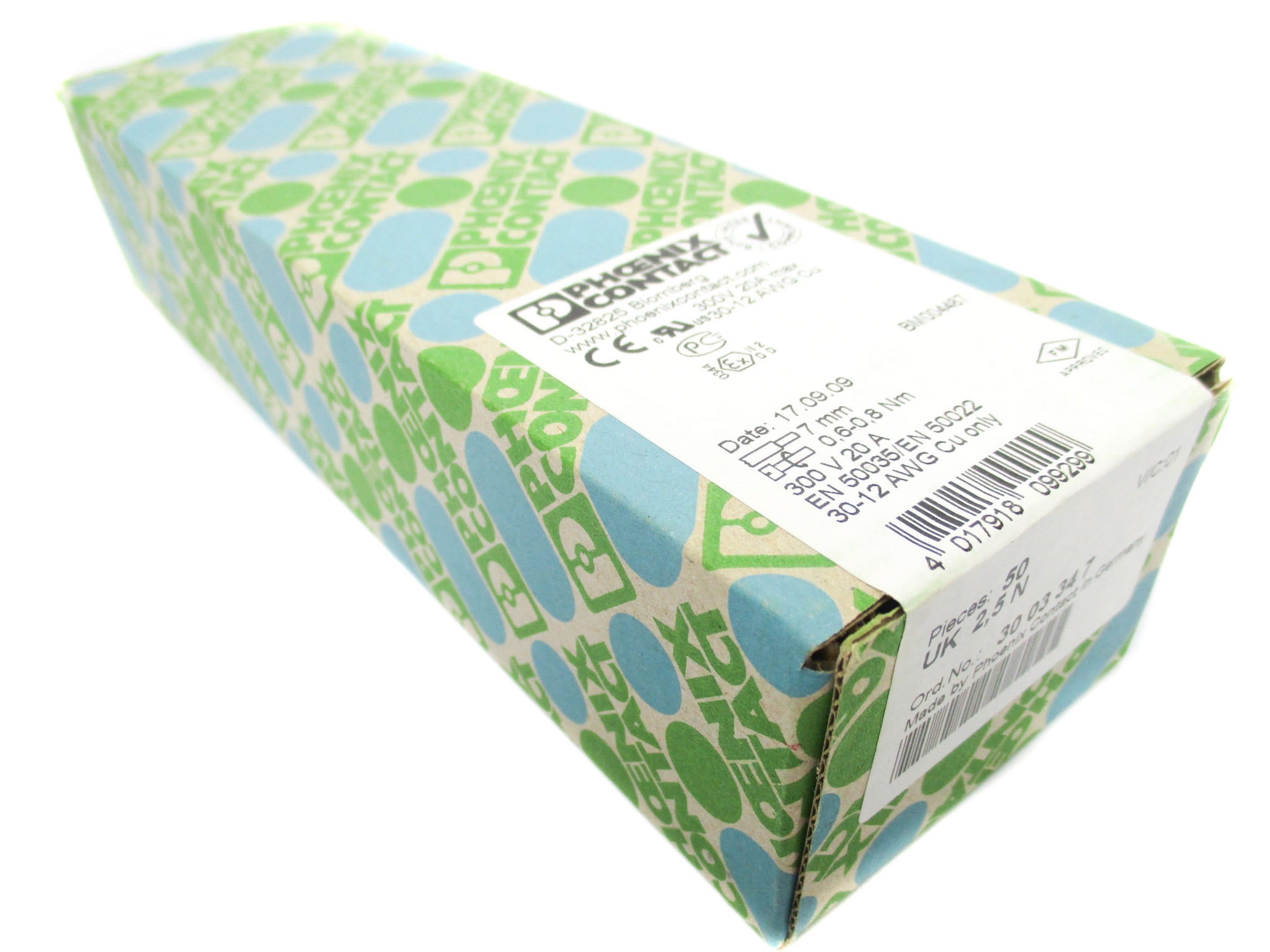 PHOENIX CONTACT UK2,5N (PKG OF 50) NSFS