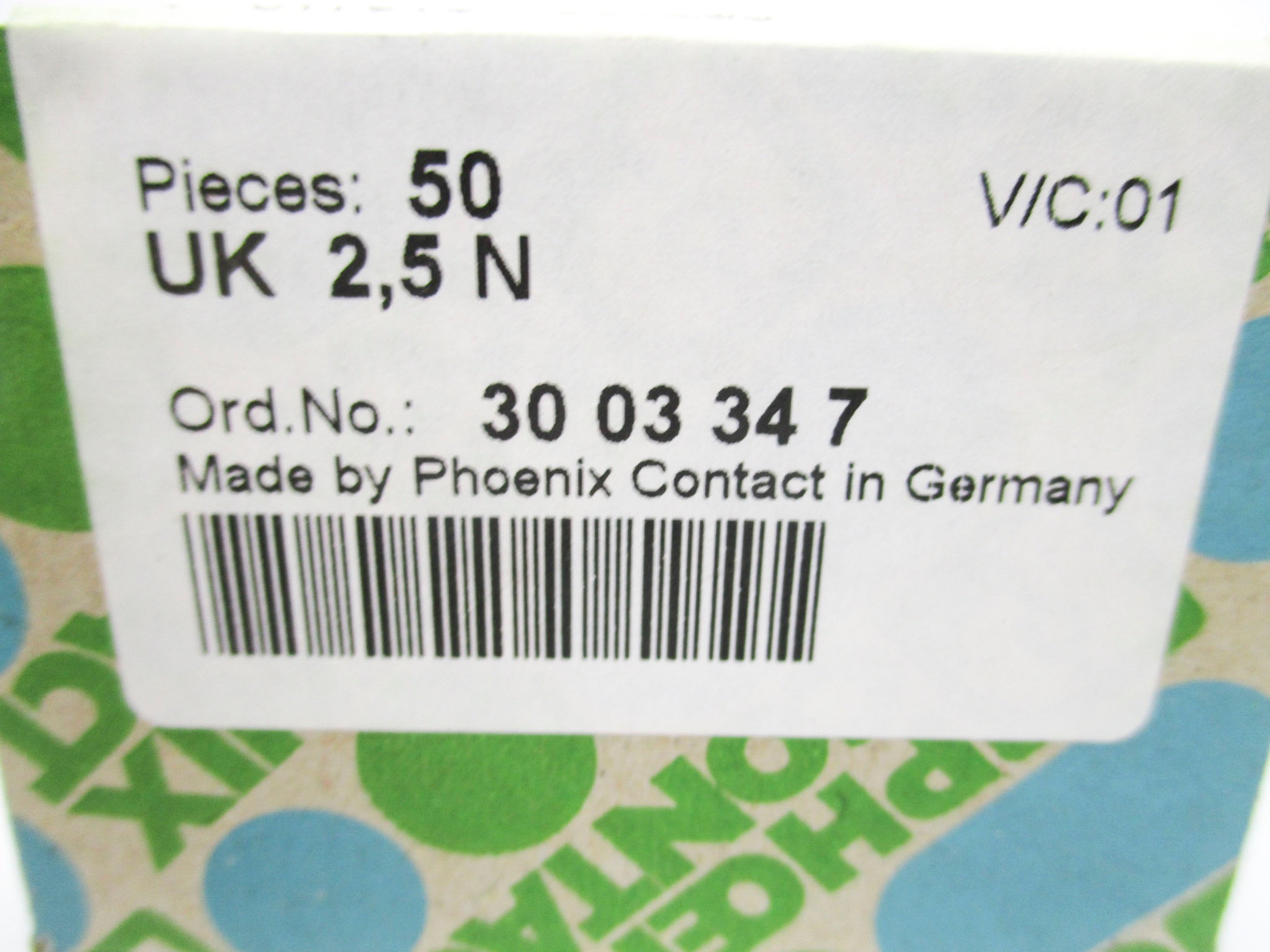 PHOENIX CONTACT UK2,5N (PKG OF 50) NSFS