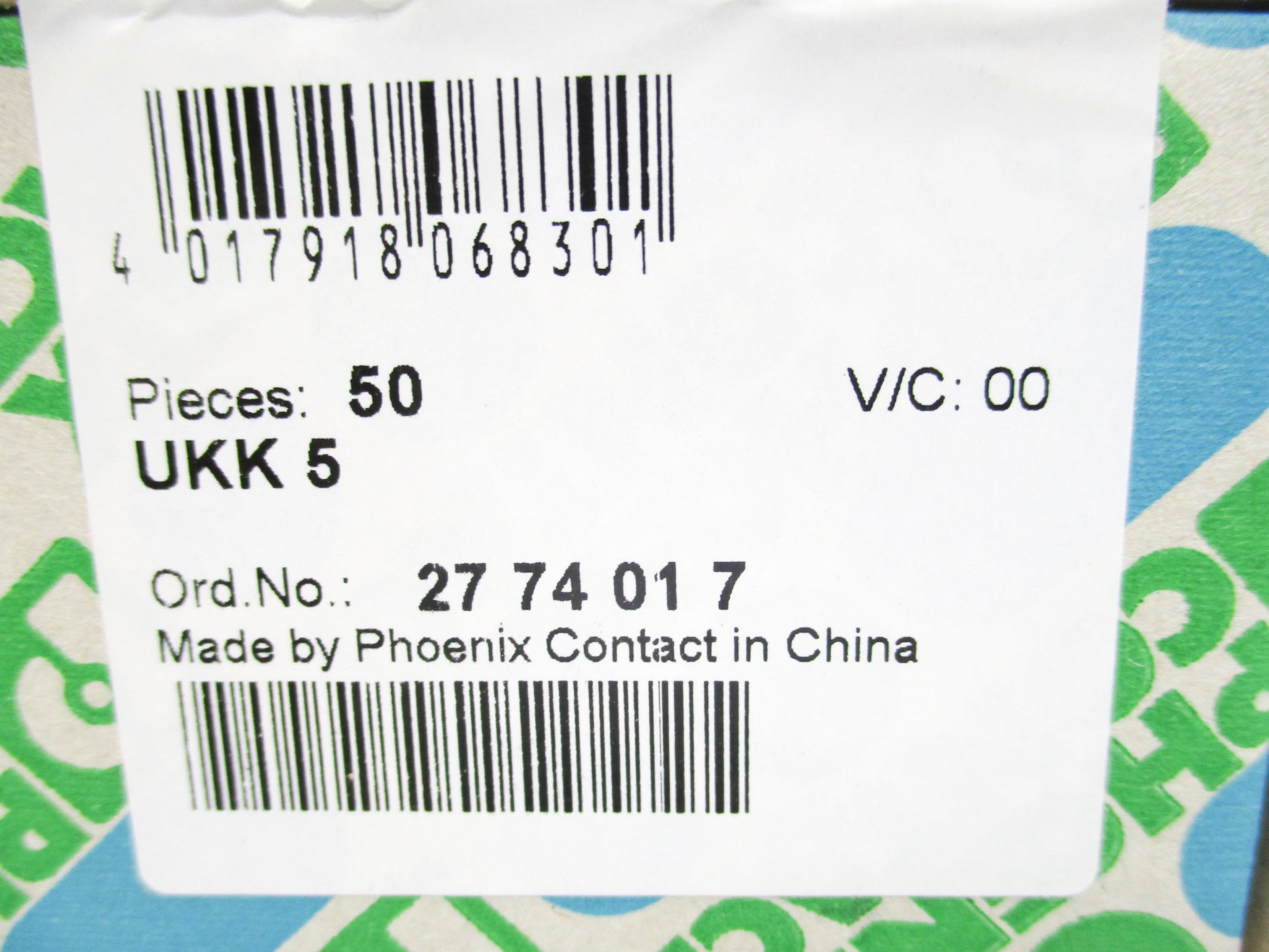 PHOENIX CONTACT UKK5 (PKG OF 50) NSFS