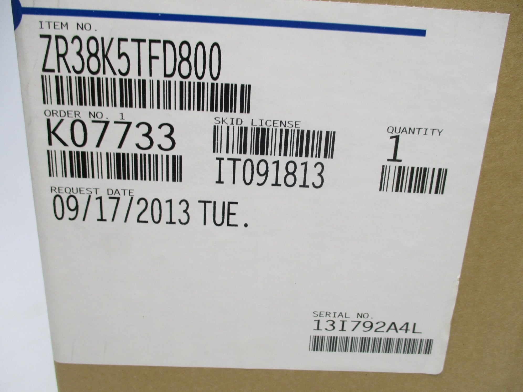 COPELAND ZR38K5TFD800 NSFS