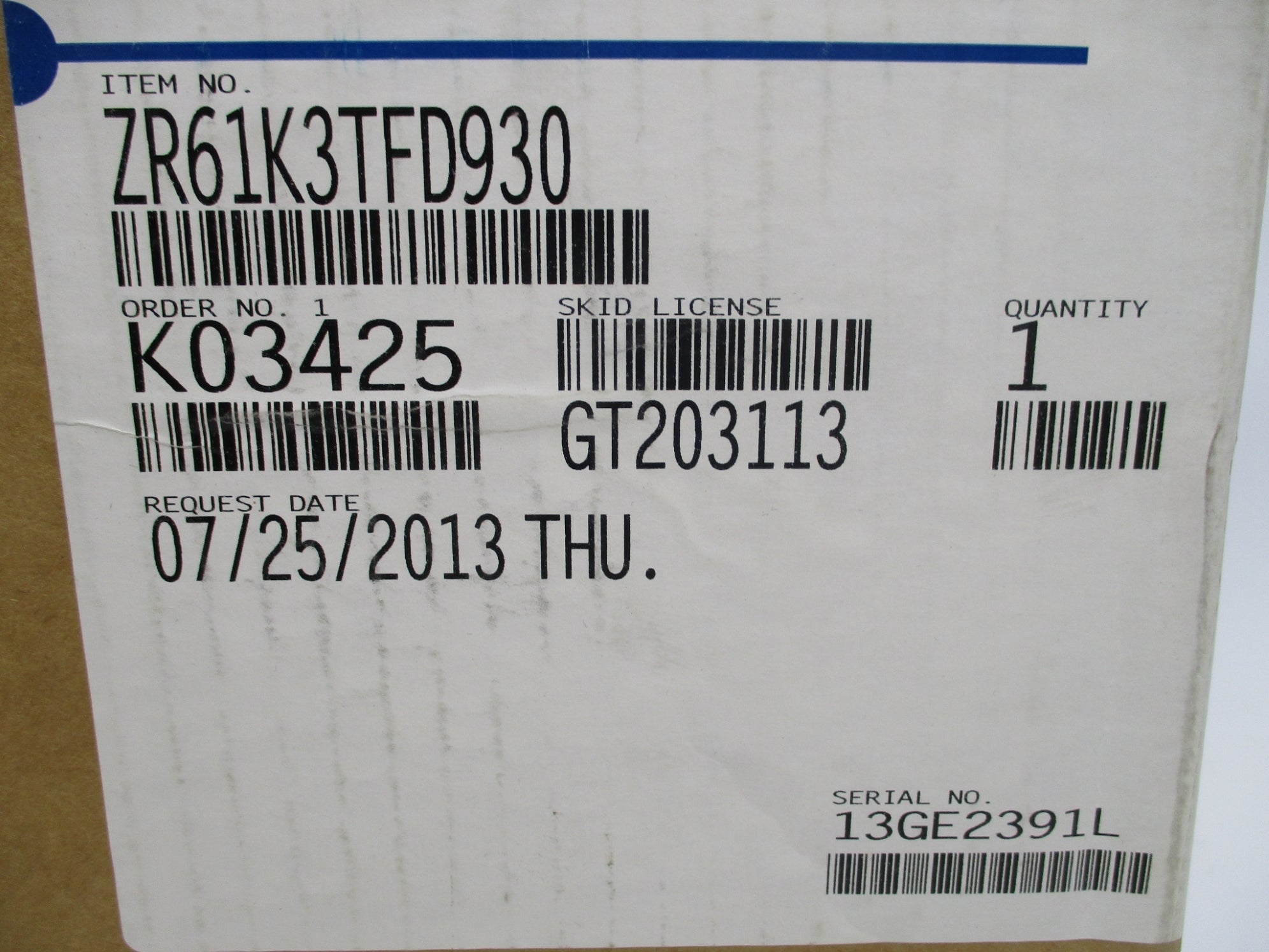 COPELAND ZR61K3TFD930 NSFS