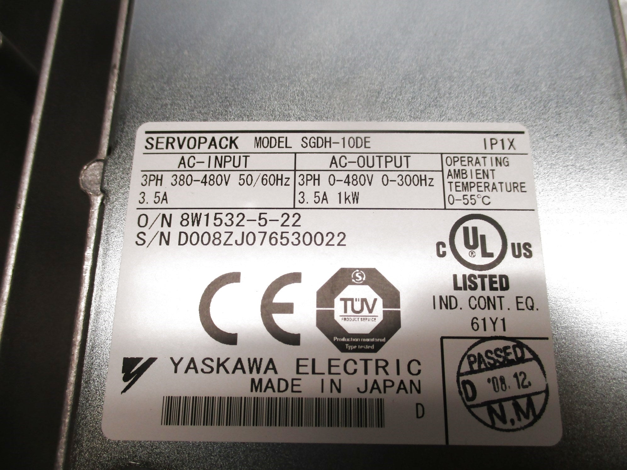YASKAWA SGDH-10DE NSMP