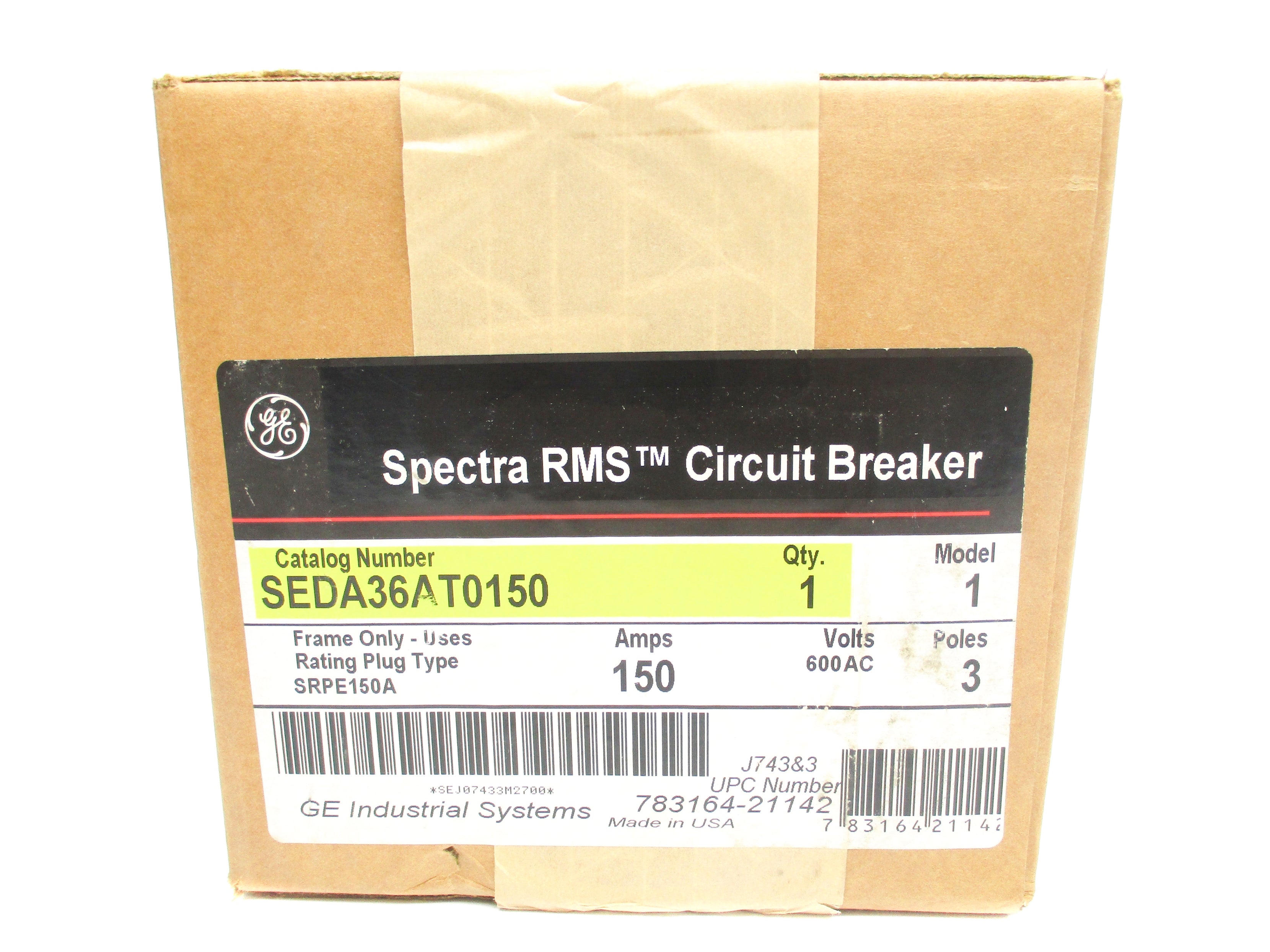 GENERAL ELECTRIC SEDA36AT0150 150A 600VAC NSFS