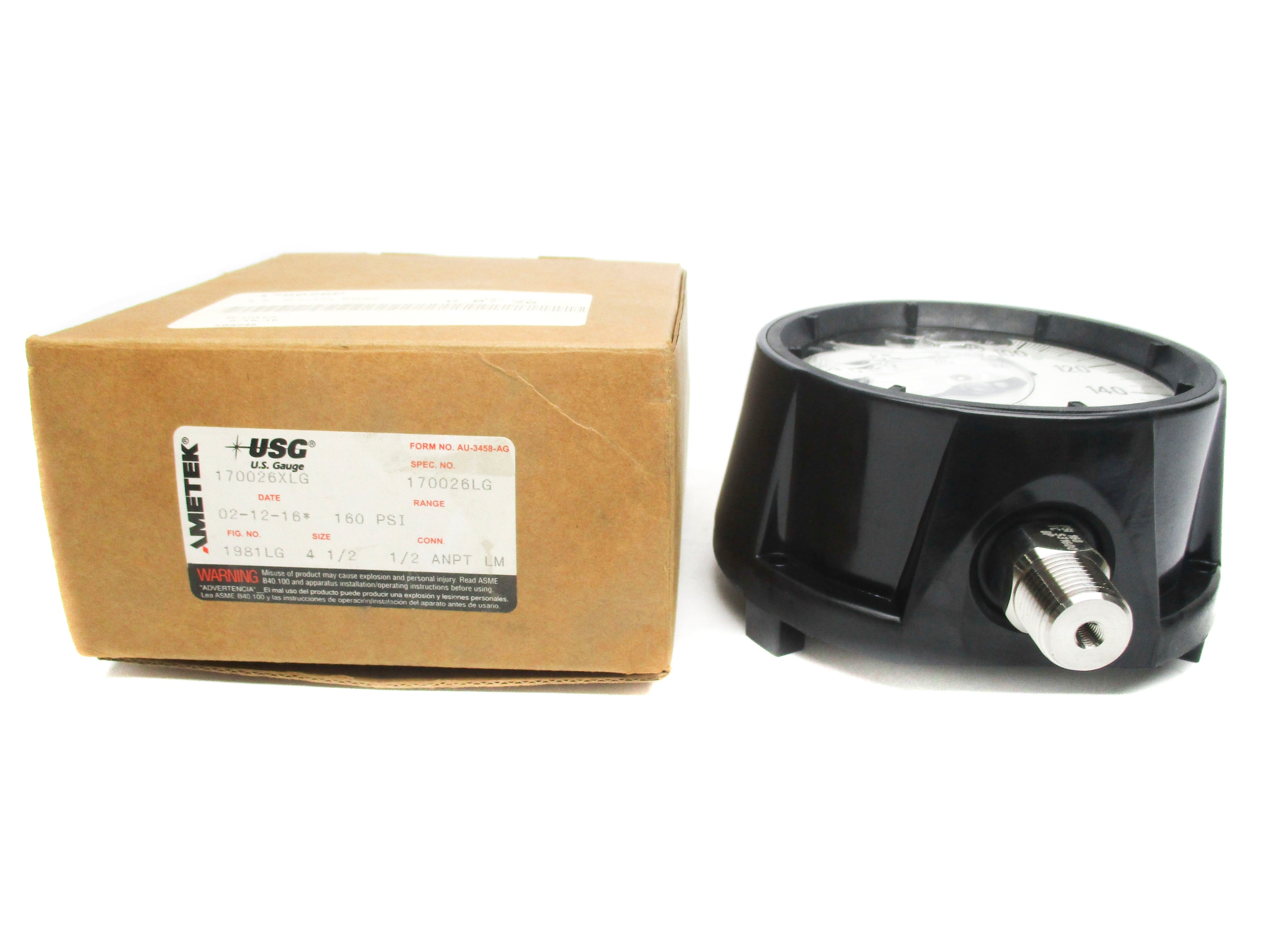 AMETEK 170026XLG 160PSI NSMP