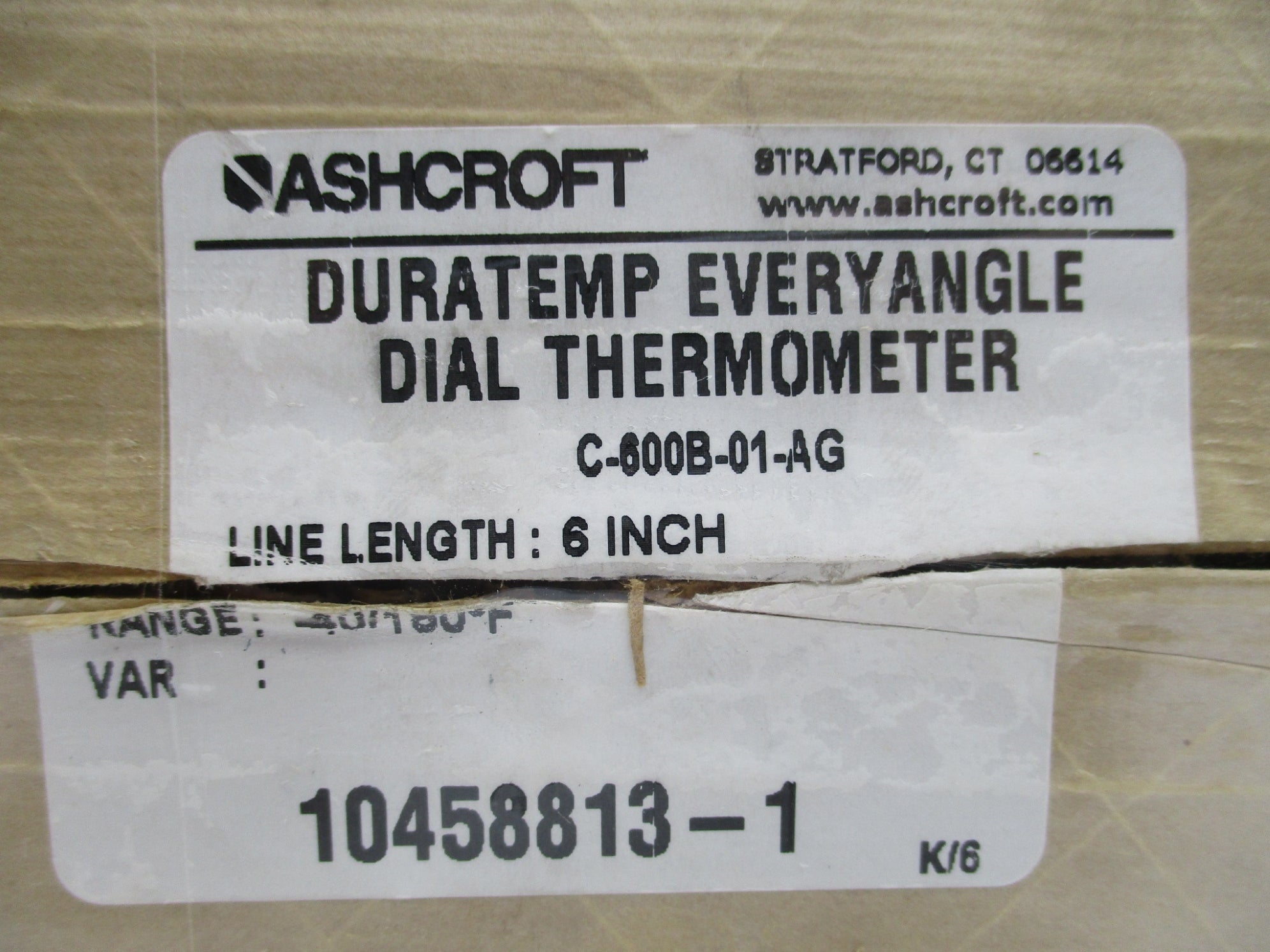 ASHCROFT C600B-01-AG NSMP