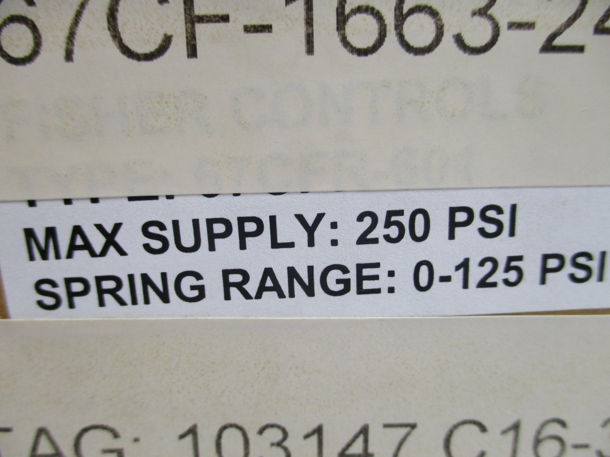 FISHER 67CFR-601 0-125 PSI NSMP