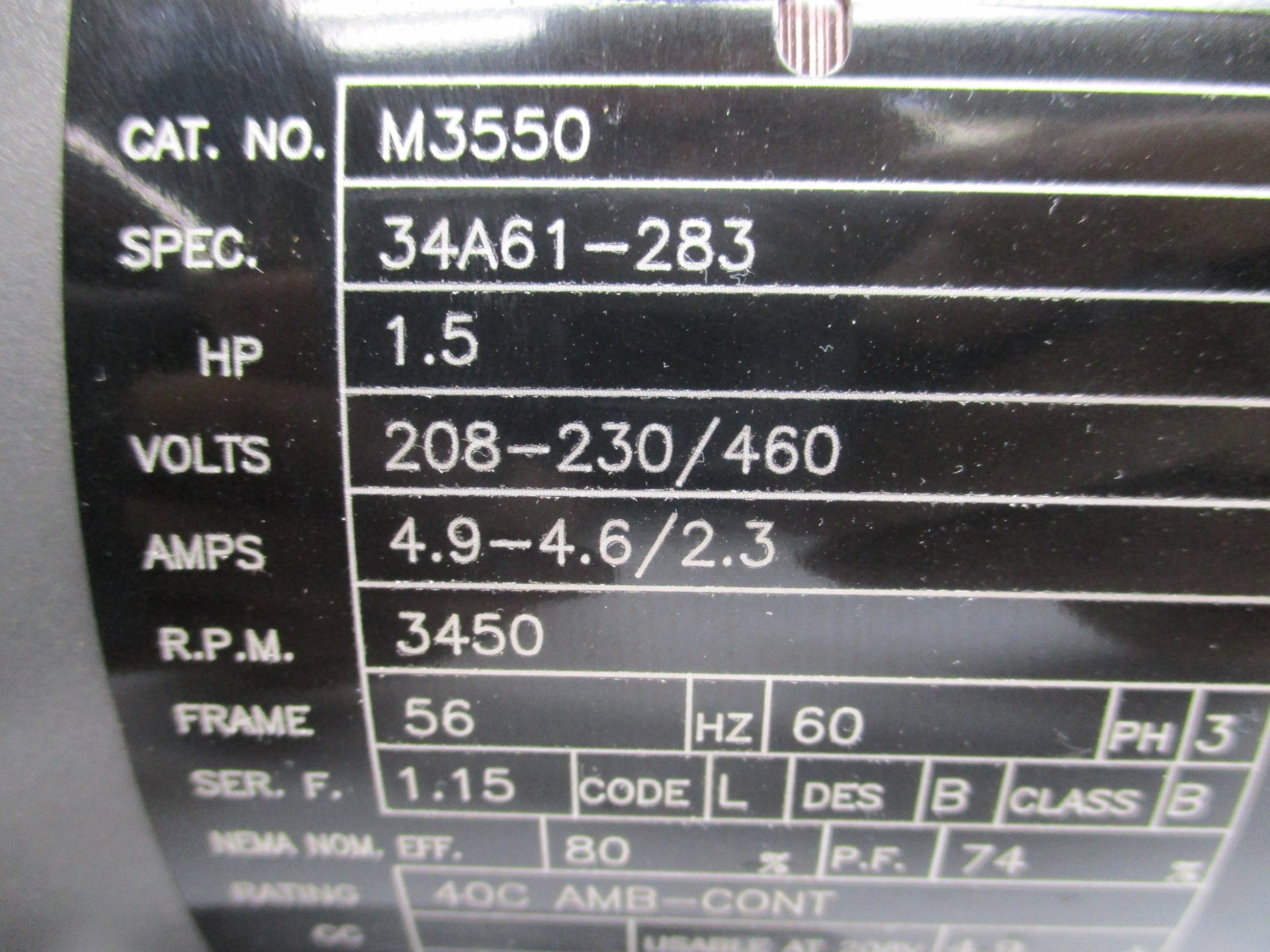BALDOR M3550 NSNP