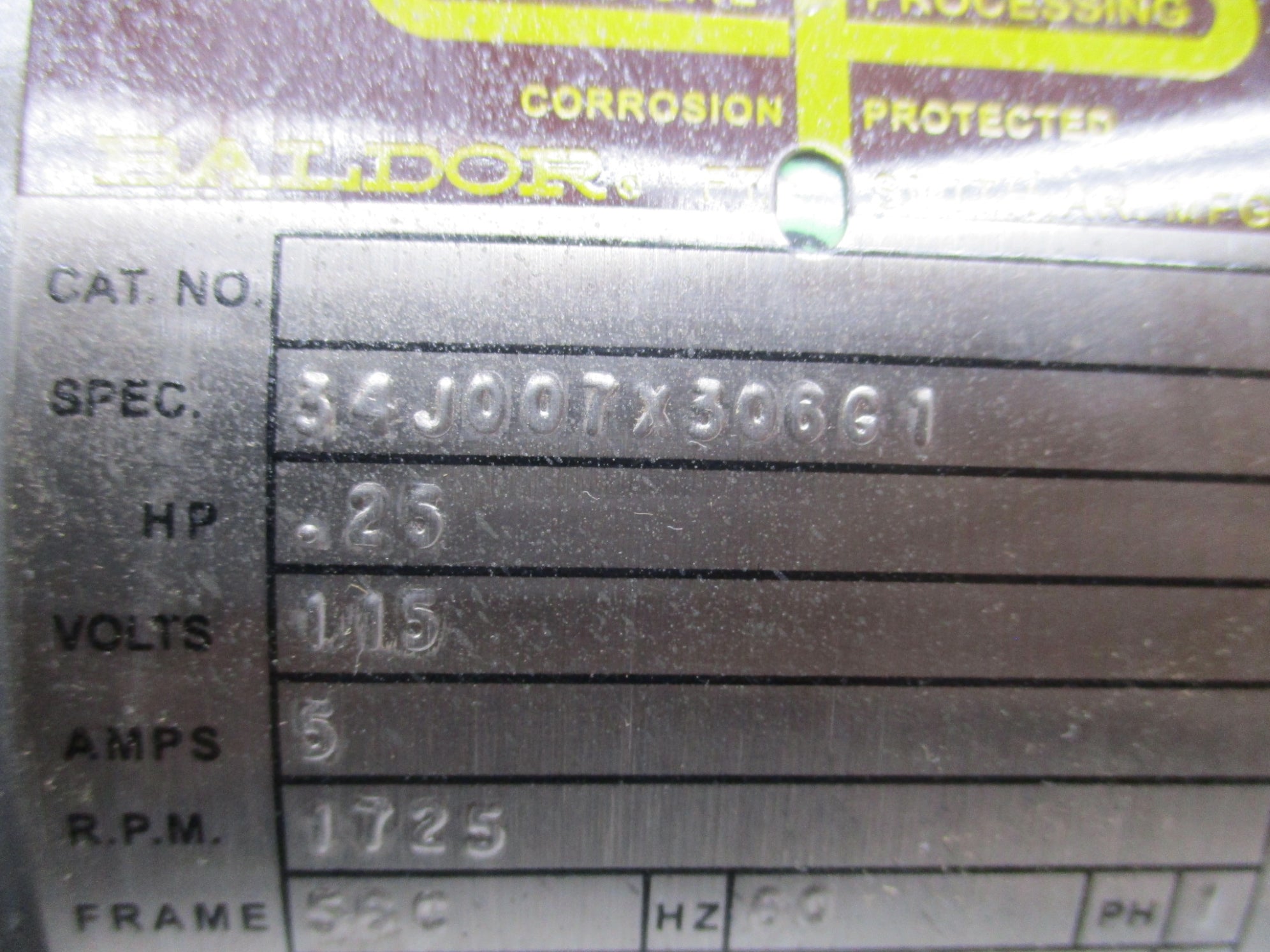 BALDOR 34J007X306G1 (AS PICTURED) NSNP