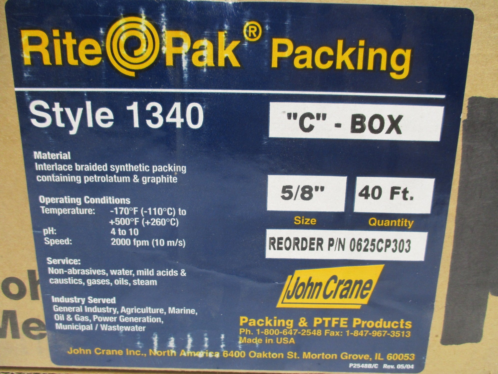 JOHN CRANE 0625CP303 1340 NSMP