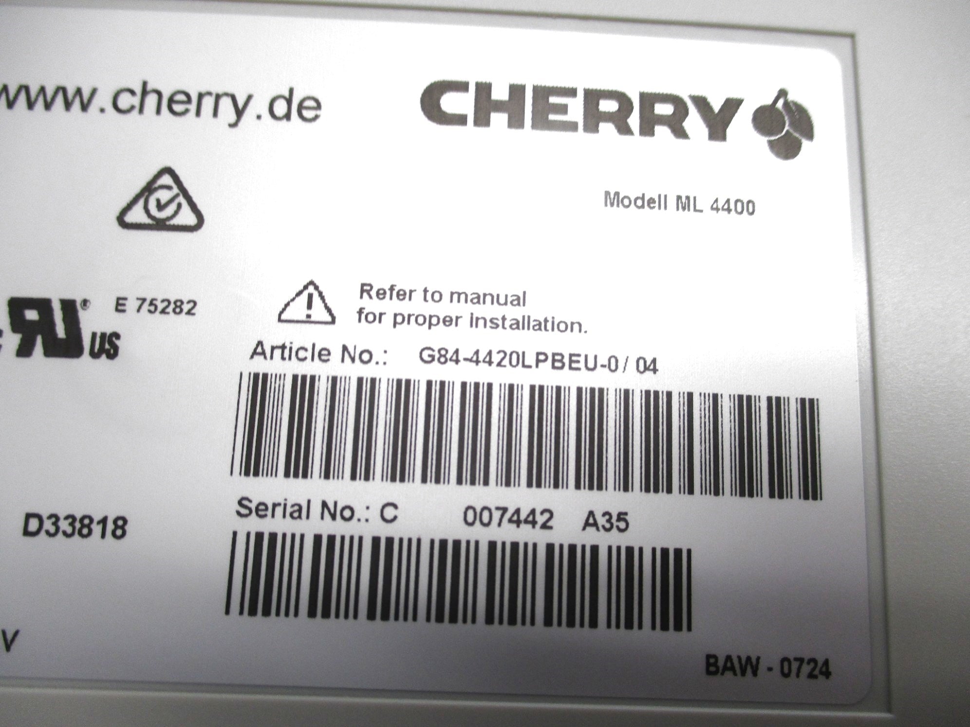 CHERRY G84-4420LPBEU-0/04 NSMP